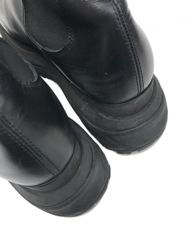 中古・古着通販】sacai (サカイ) チェルシーブーツ ブラック サイズ:43