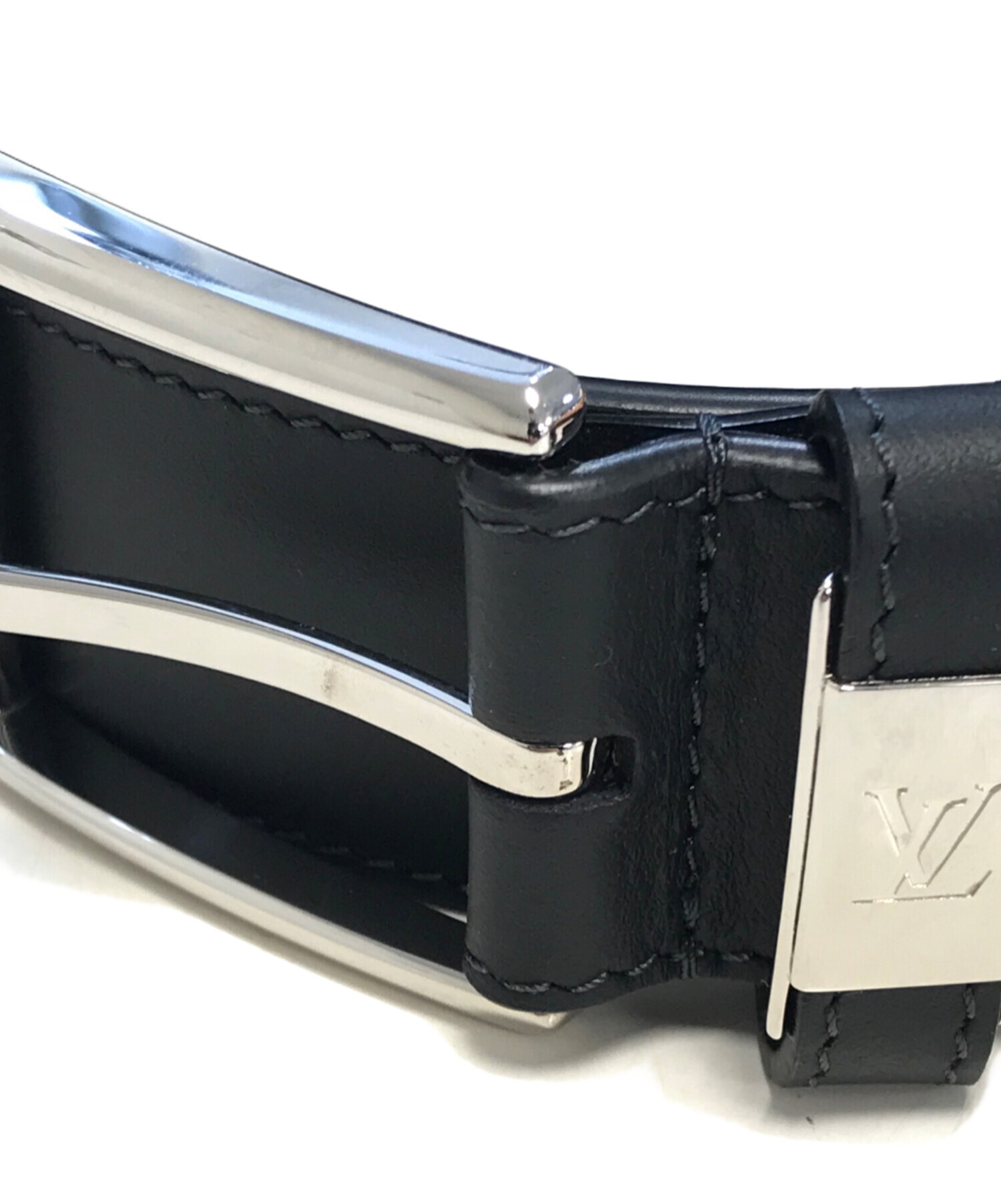 ノ*ん様 【極美品】LOUIS VUITTON ブラックレザーベルト 中古・古着通販】LOUIS VUITTON (ルイ ヴィトン) ベルト ブラック