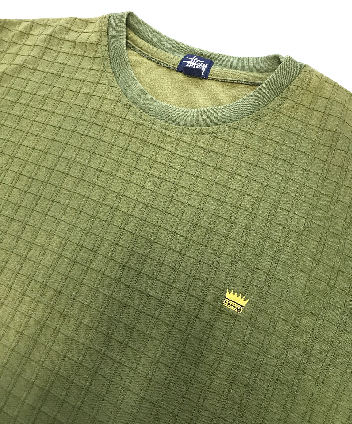 中古・古着通販】stussy (ステューシー) ワッフル地Tシャツ グリーン