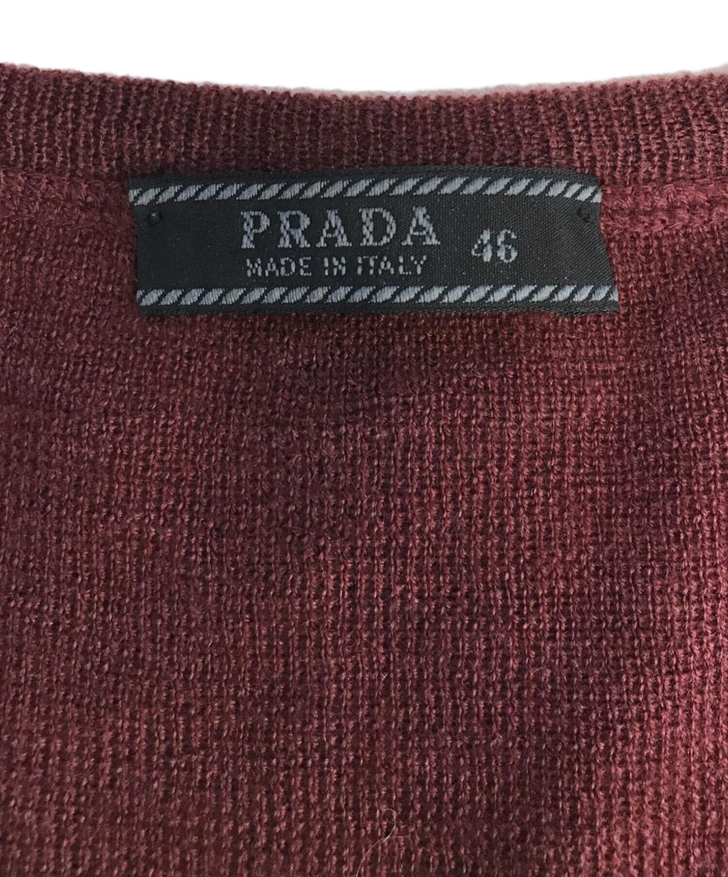 中古・古着通販】PRADA (プラダ) カシミヤニット ブラウン サイズ:46