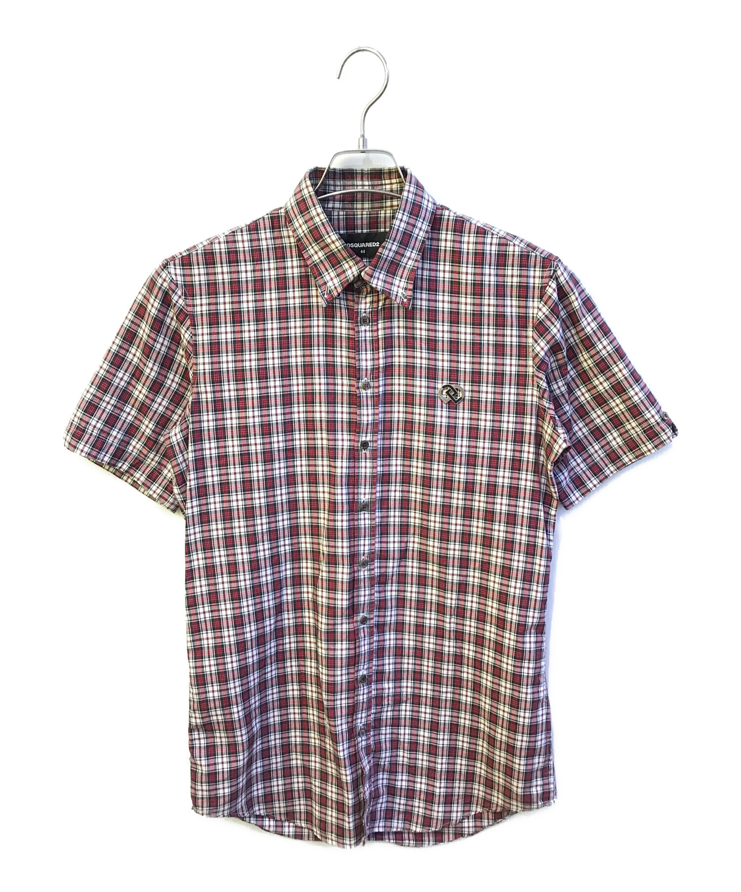 中古・古着通販】DSQUARED2 (ディースクエアード) 半袖チェックシャツ