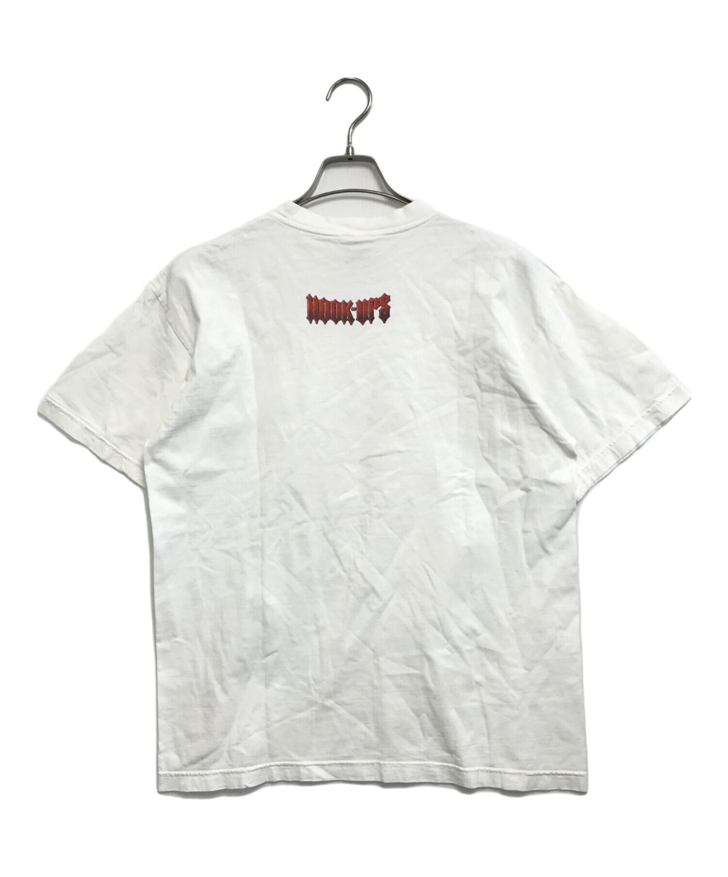 中古・古着通販】HOOK-UPS (フックアップス) プリントTシャツ ホワイト
