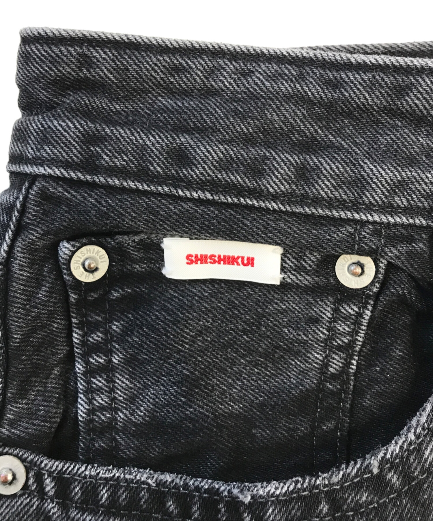 中古・古着通販】SHISHIKUI (シシクイ) Daco デニムパンツ ブラック