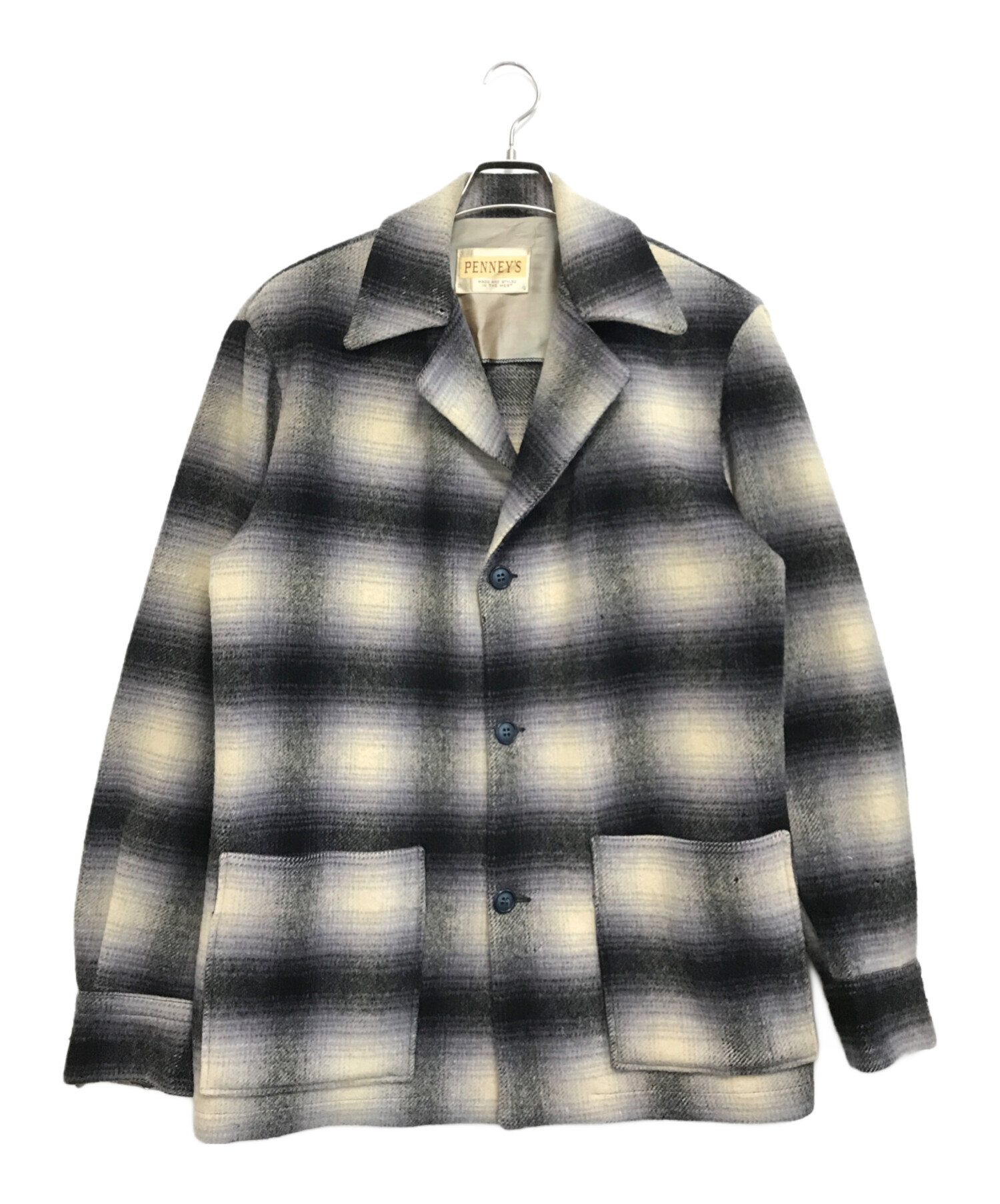 PENNEYS ペニーズ テーラードジャケット メンズ 【古着】【中古】 中古・古着通販】PENNYS (ペニーズ) オンブレウールジャケット