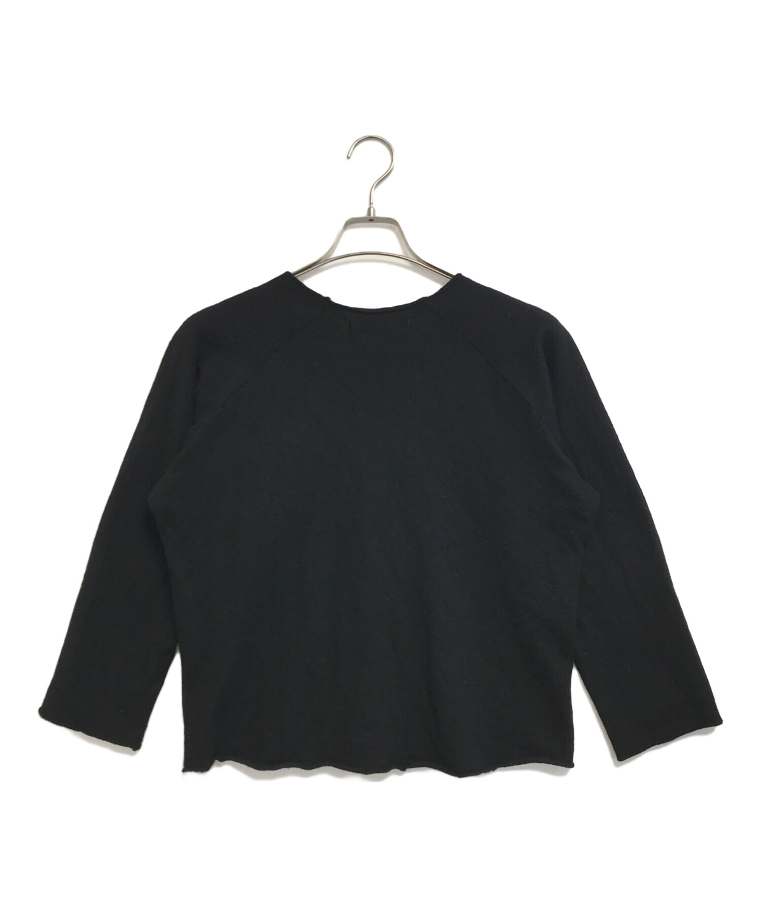中古・古着通販】Y's (ワイズ) ウールカットソー ブラック サイズ