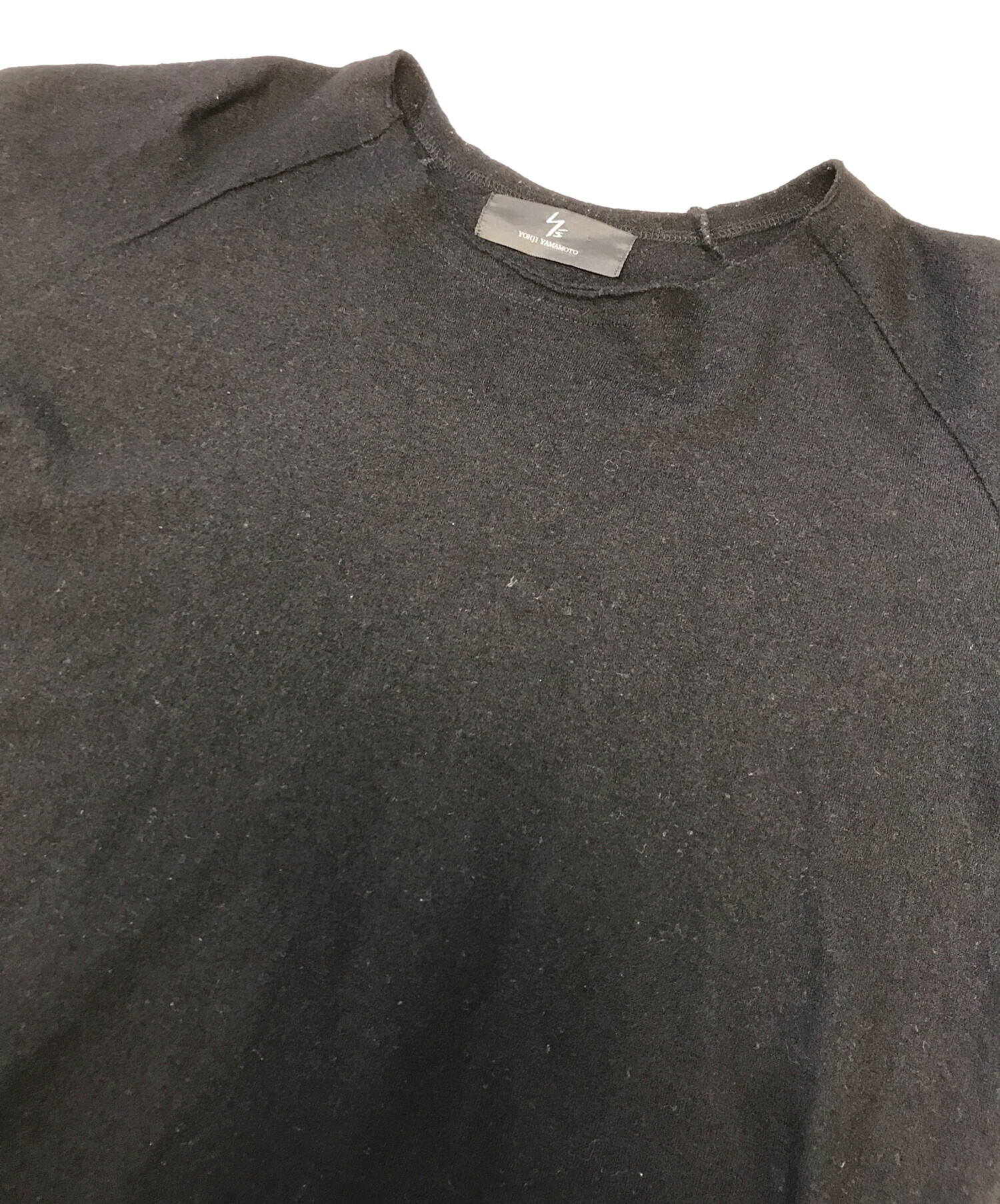 中古・古着通販】Y's (ワイズ) ウールカットソー ブラック サイズ