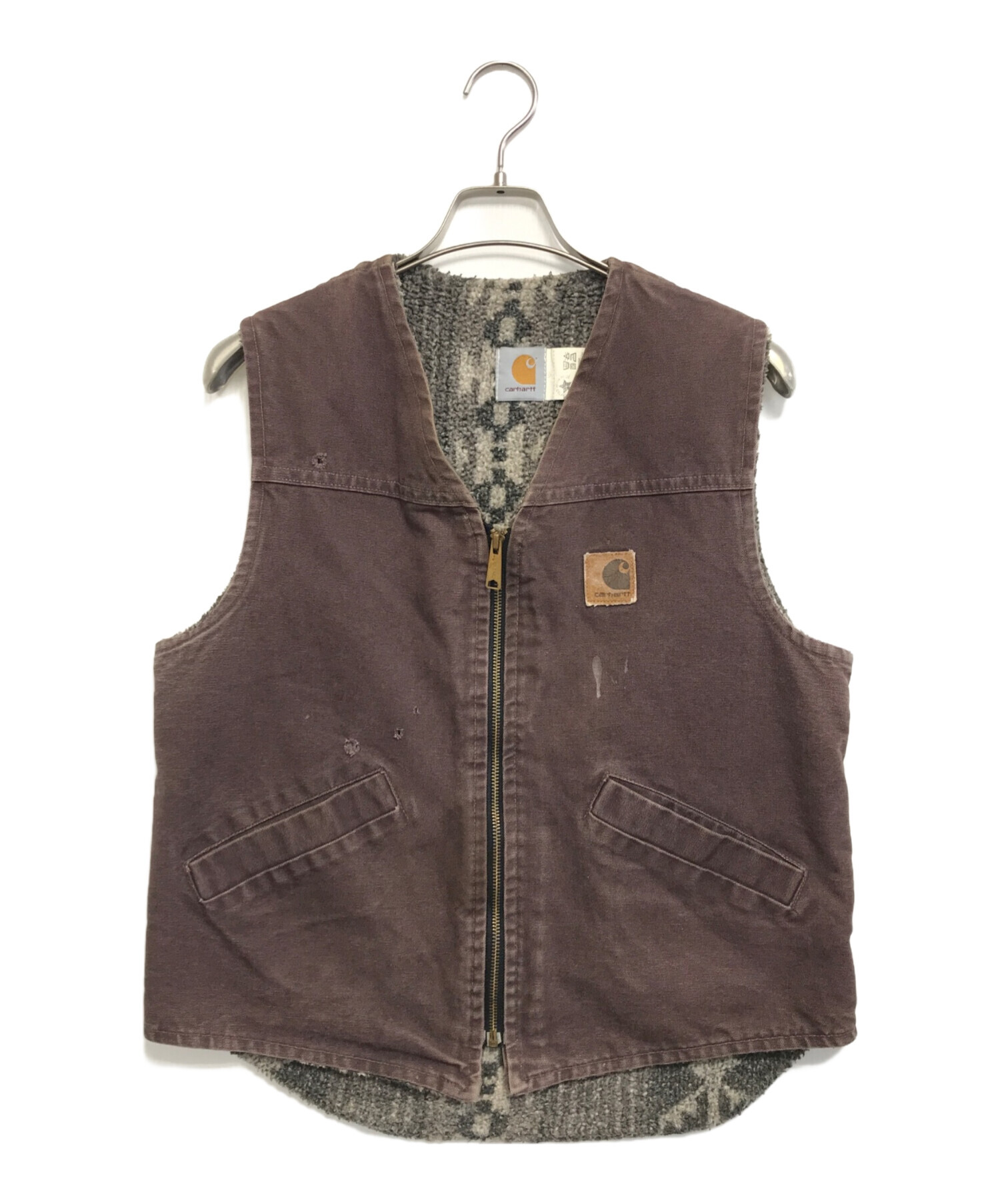 中古・古着通販】CarHartt (カーハート) 裏ボアダックベスト レッド