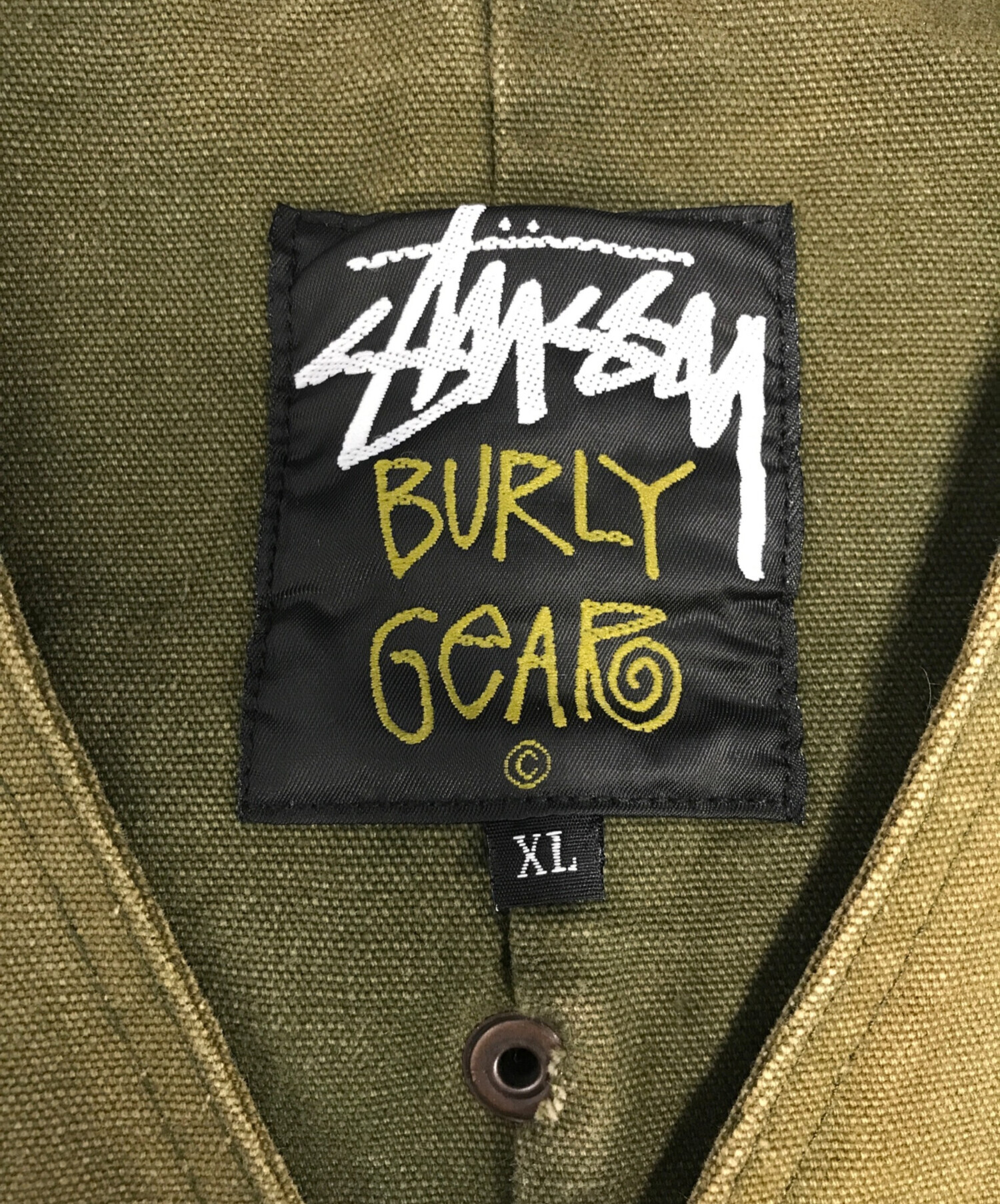 中古・古着通販】stussy (ステューシー) ダックベスト オリーブ サイズ