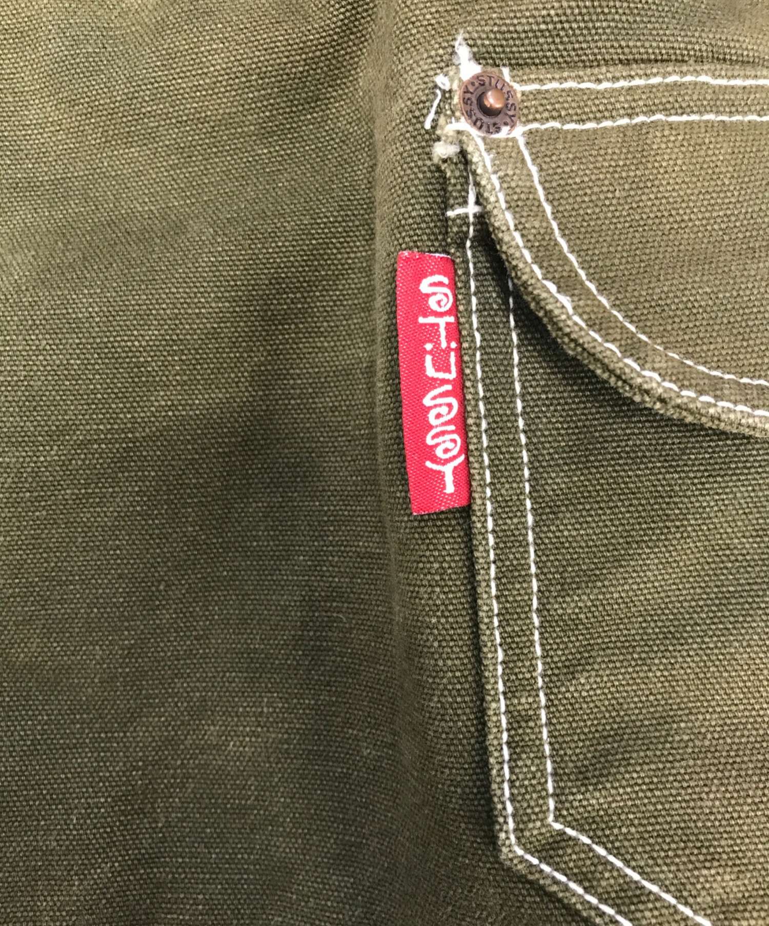 old Stussy Burly Gear ベスト オリーブ 80s 美品 - burly メルカリ 