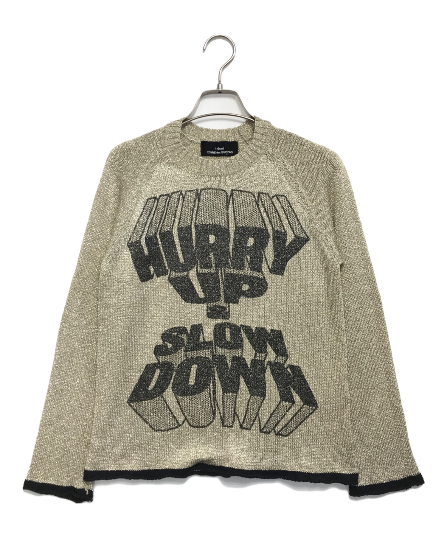 AD2011コムデギャルソン アシンメトリー 変形ニット 水玉ラメ ポリエステル 中古・古着通販】tricot COMME des GARCONS (トリココムデギャルソン