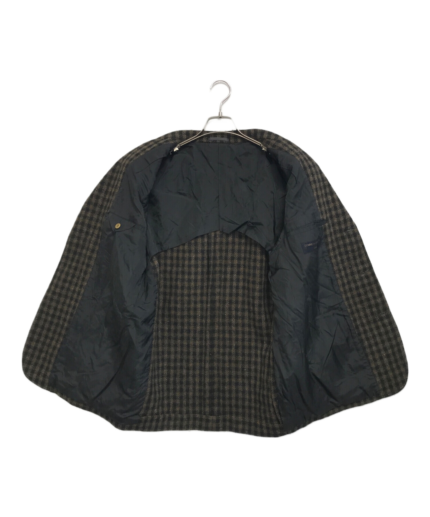 マ*ュ様 COMME des GARCONS ブラウンチェックジャケット 中古・古着通販】COMME des GARCONS HOMME (コムデギャルソン オム) 3B