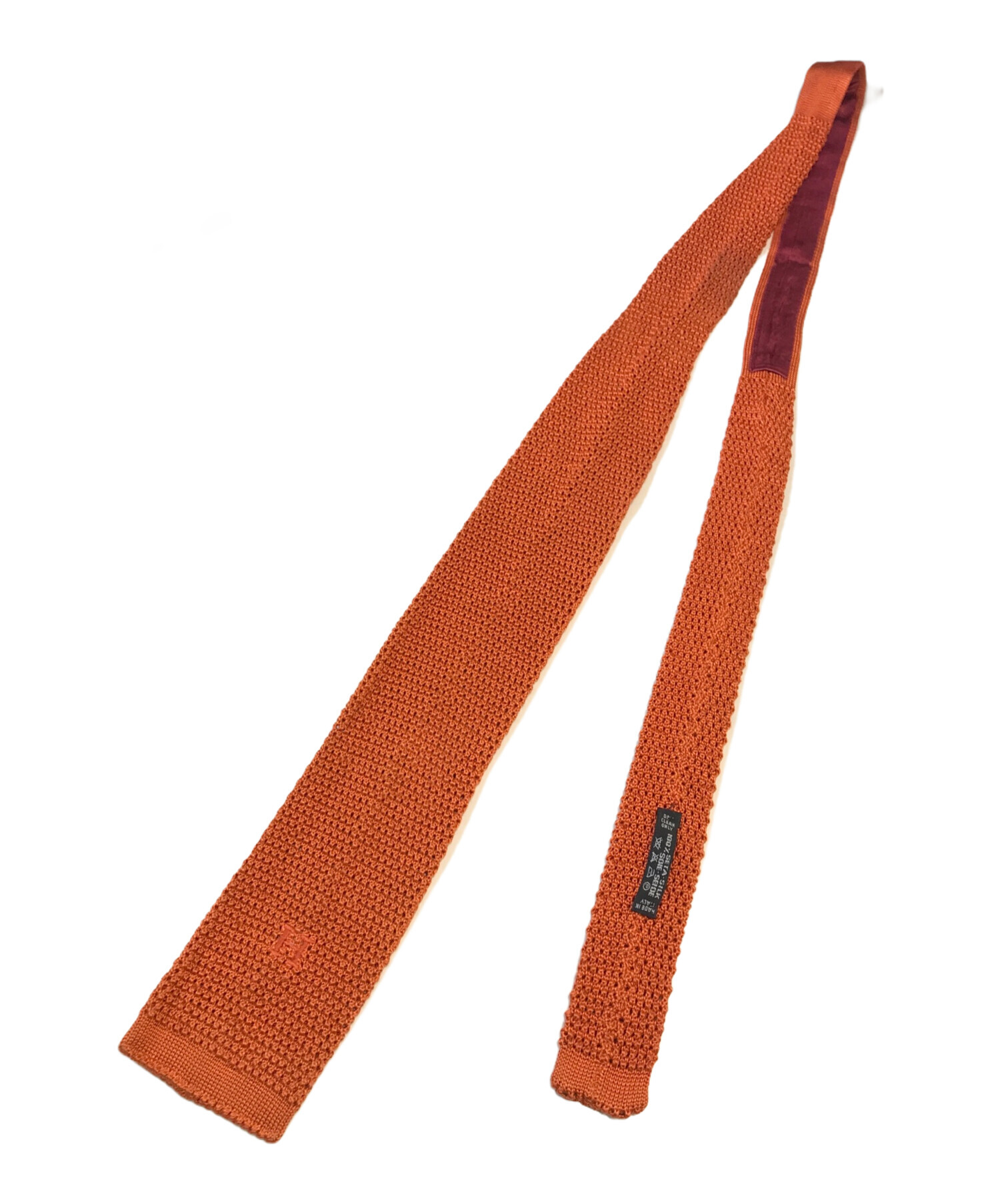 中古・古着通販】HERMES (エルメス) ロゴネクタイ オレンジ サイズ