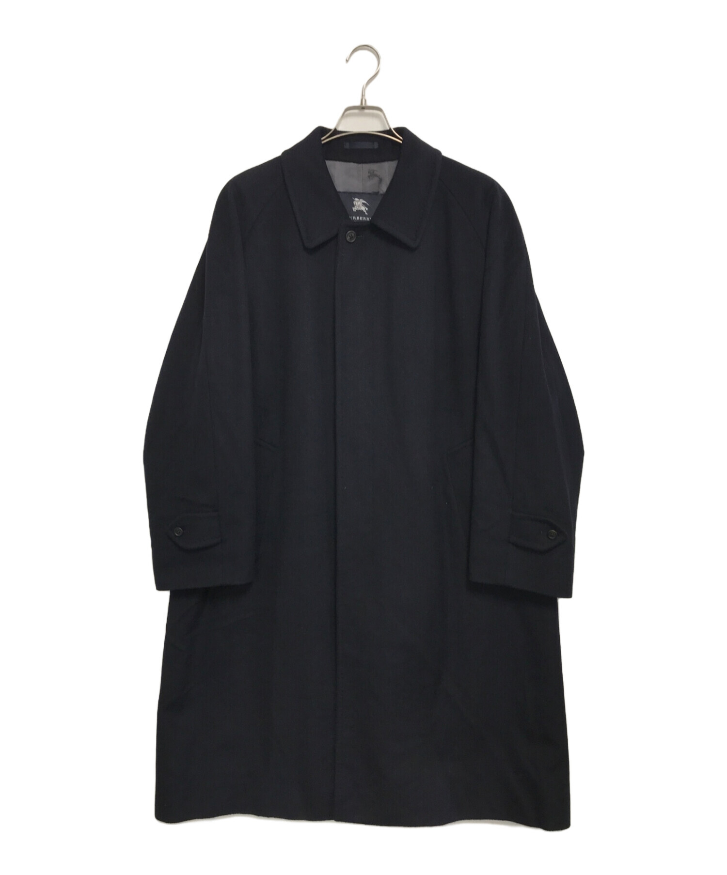 【美品】Burberry　 バーバリー　ウール カシミヤ ロングコート　比翼 美品】BURBERRY バーバリー ウール ヘリンボーン シングル ステン