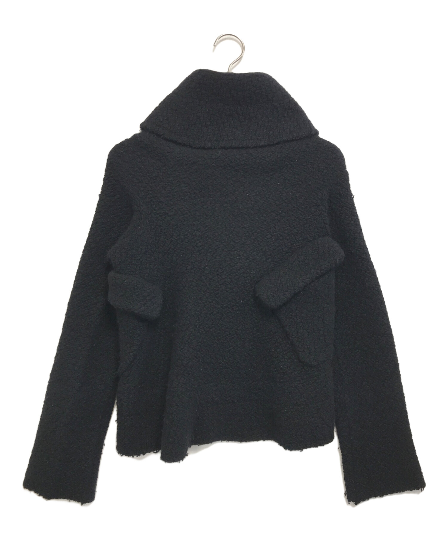 COMME des GARCONS ブラック ジャケット　ウール混　変形 中古・古着通販】COMME des GARCONS (コムデギャルソン) 変形ウール