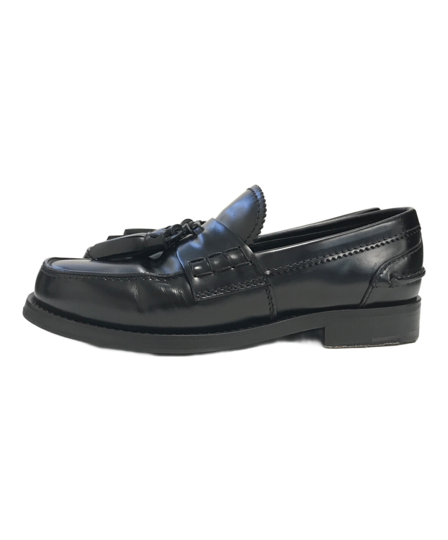 中古・古着通販】PRADA (プラダ) タッセルローファー ブラック サイズ 