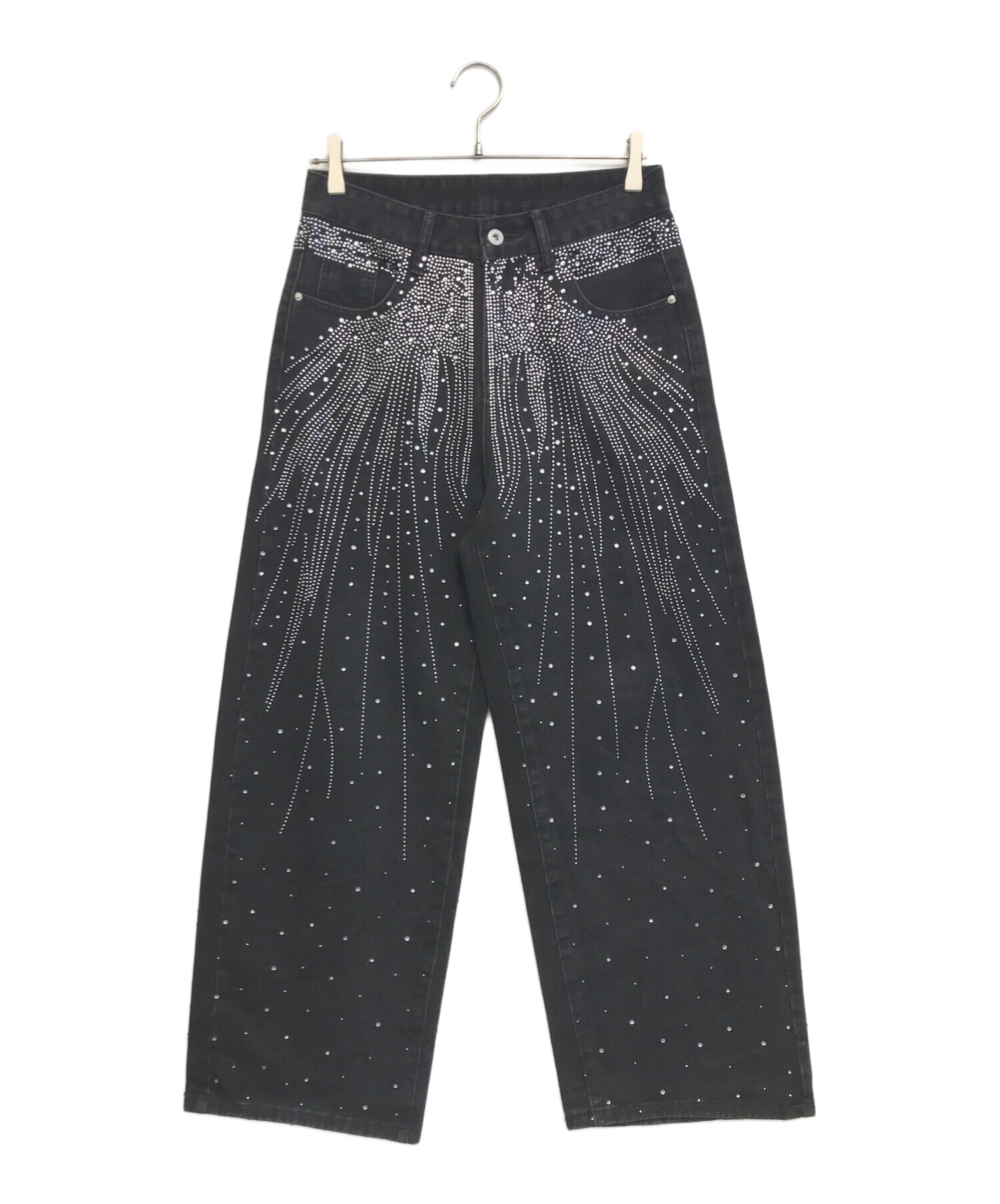 中古・古着通販】OPIUM (オピウム) Rhinestone Wide Baggy Pants