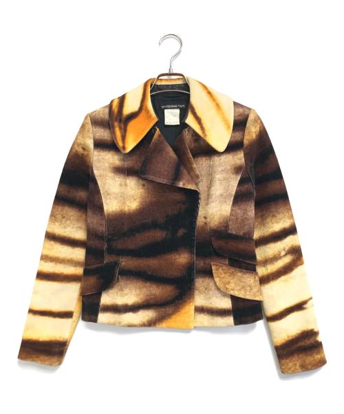 ★VIVIENNE TAM★90s'ヴィヴィアンタム・アルパカコート　チェニック 中古・古着通販】VIVIENNE TAM (ヴィヴィアンタム) タイガー柄