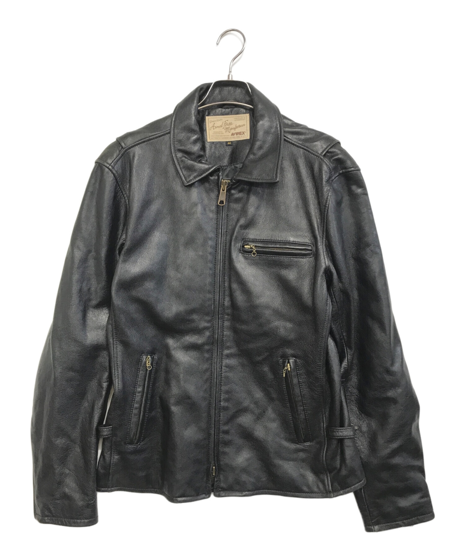 中古・古着通販】AVIREX (アヴィレックス) レザーライダースジャケット