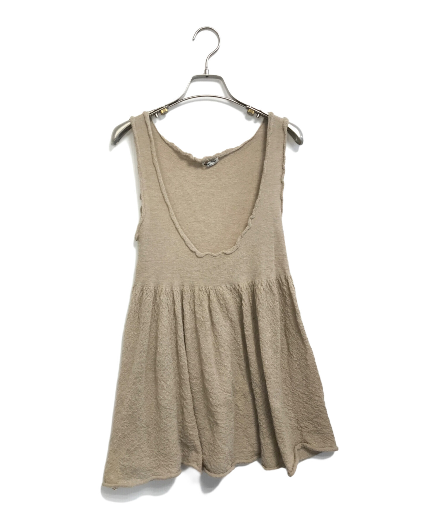 中古・古着通販】MIU MIU (ミュウミュウ) 縮絨ニットショートワンピ-ス