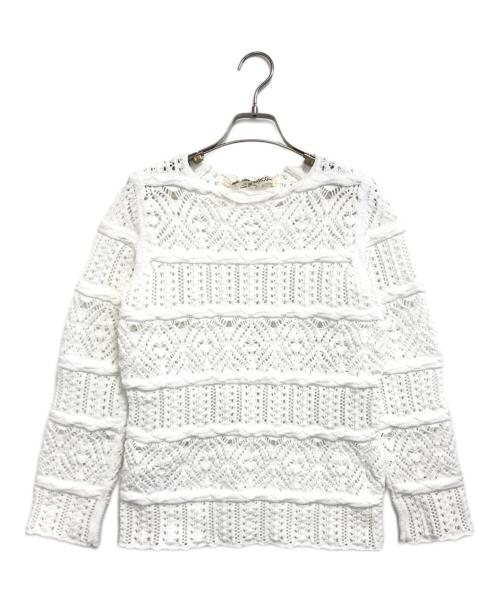 tricot COMME des GARÇONS 長袖ニット メッシュ ホワイト 中古・古着通販】COMME des GARCONS (コムデギャルソン) メッシュ