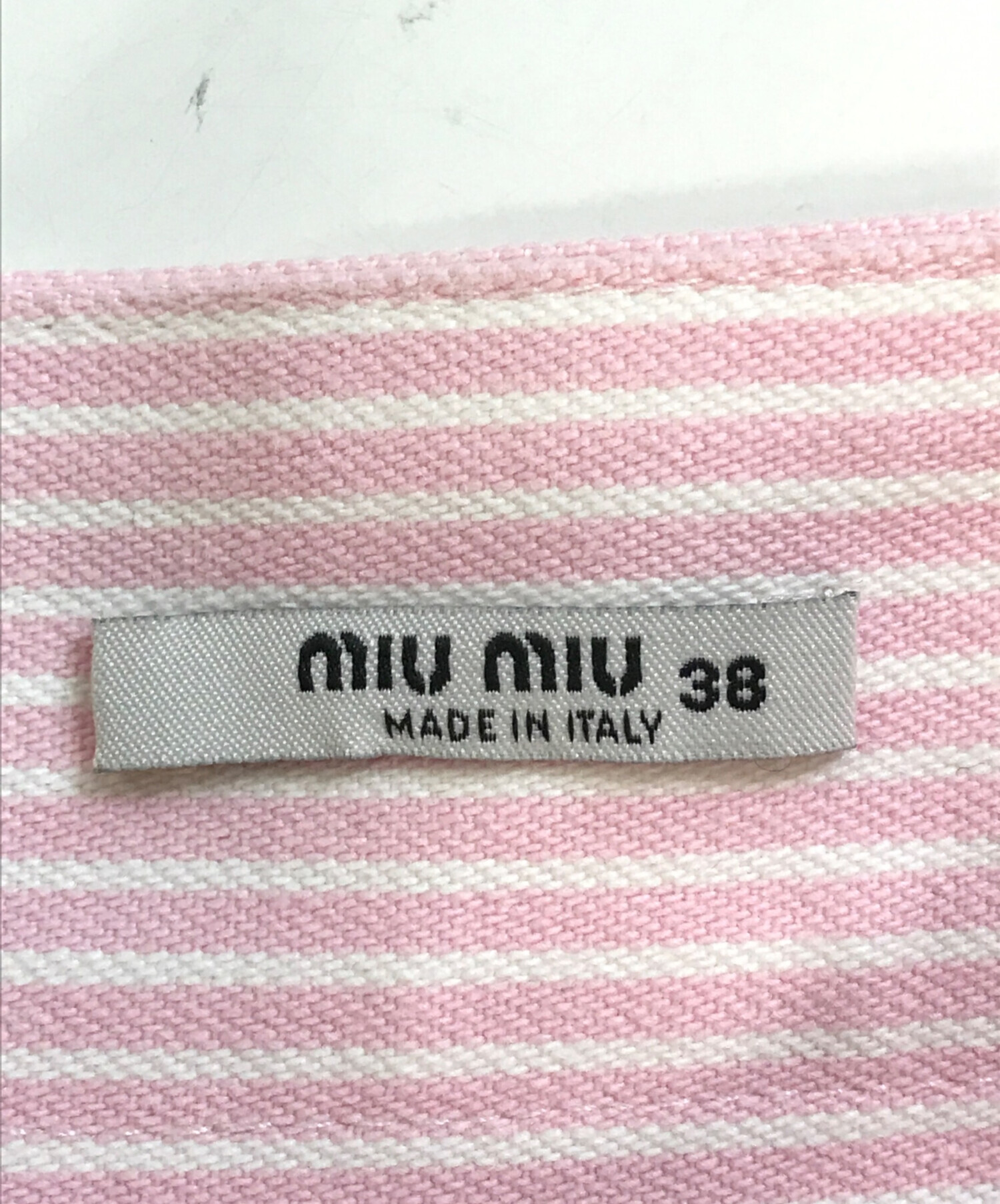 美品✨ Miu Miu ミュウミュウ ミニスカート リボン ピンク サイズ36 美品✨ Miu Miu ミュウミュウ ミニスカート リボン ピンク サイズ36