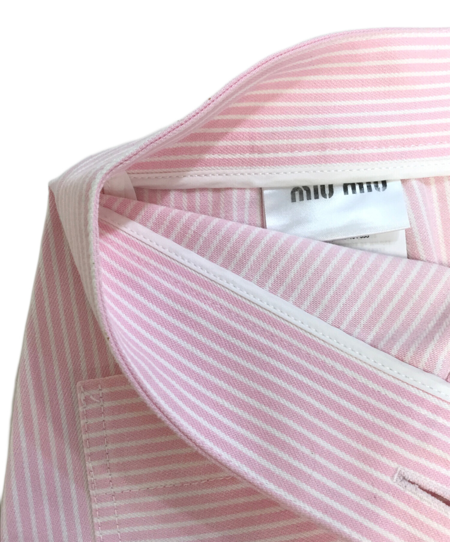 中古・古着通販】MIU MIU (ミュウミュウ) ストライプミニスカート