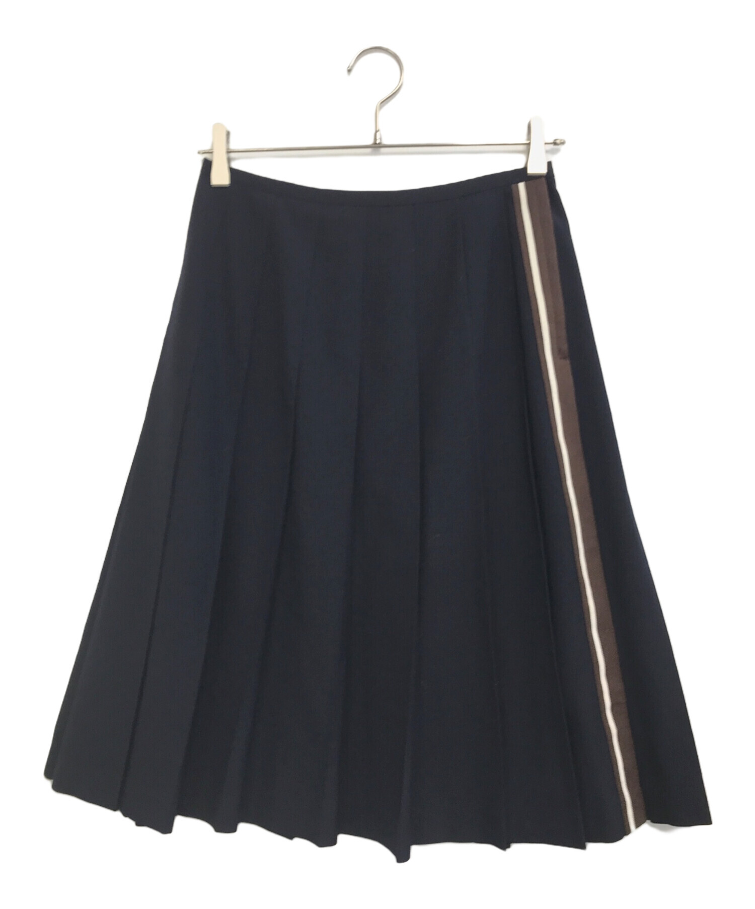 コムデギャルソンコムデギャルソン　コムコム　プリーツスカート　ネイビー　S コムデギャルソンコムデギャルソン コムコム プリーツスカート ネイビー S