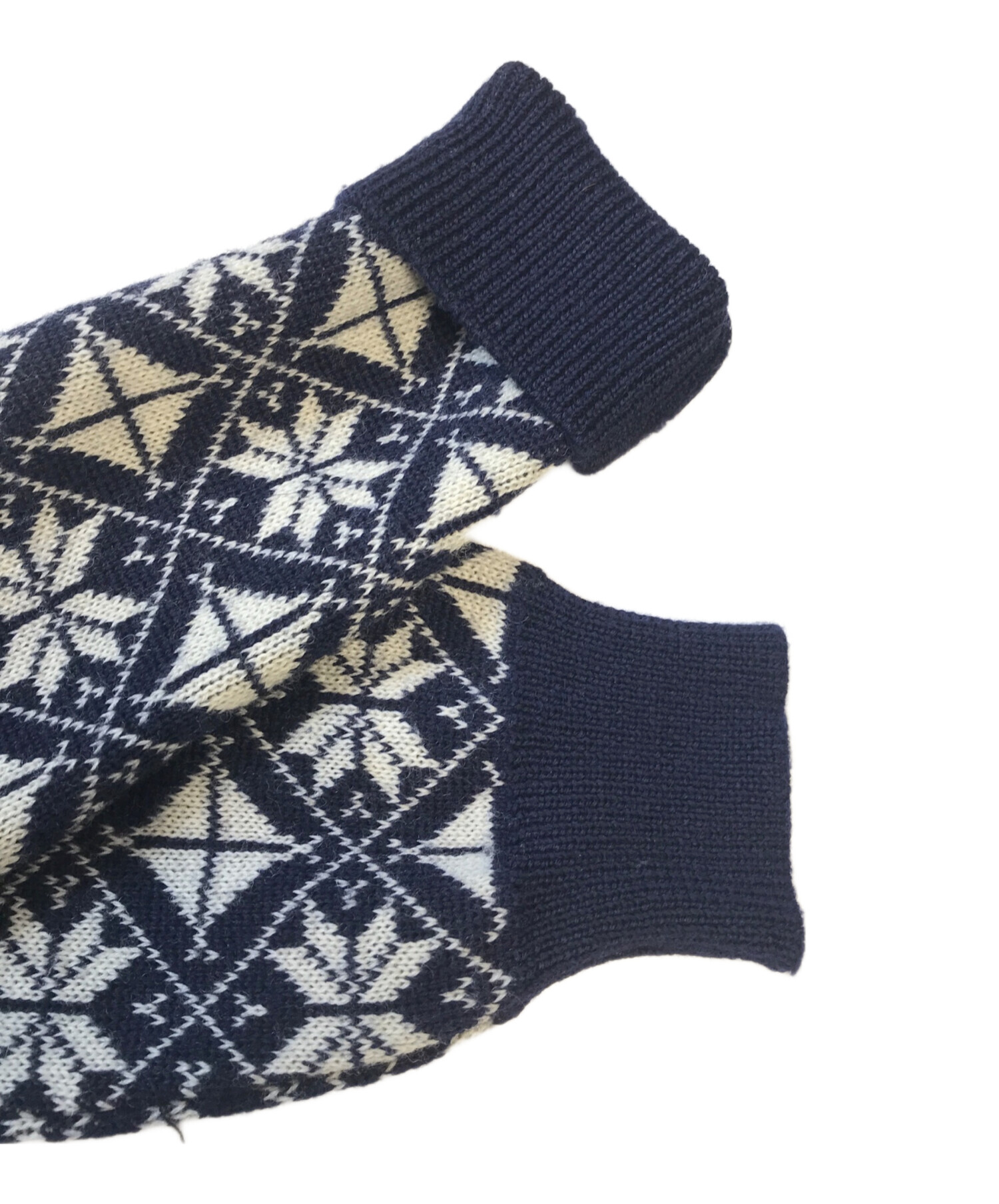 【中古】コムデギャルソンコムデギャルソン カーディガン ニット クルーネック S 紺 ネイビー 中古・古着通販】COMME des GARCONS (コムデギャルソン) 80's 雪柄