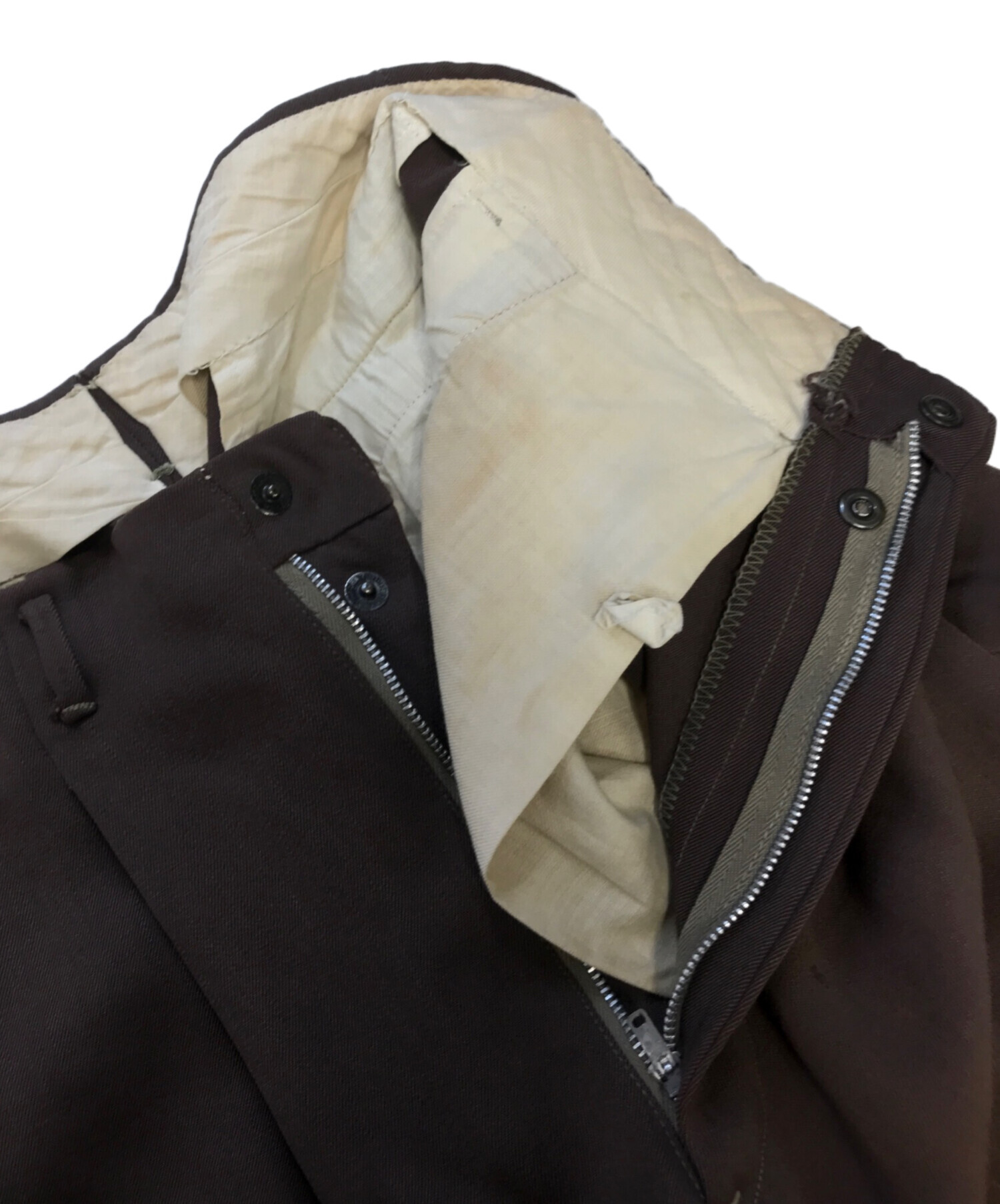 60s レーヨン ギャバジン スラックス 濃ブラウン 60s レーヨン ギャバジン スラックス 濃ブラウン