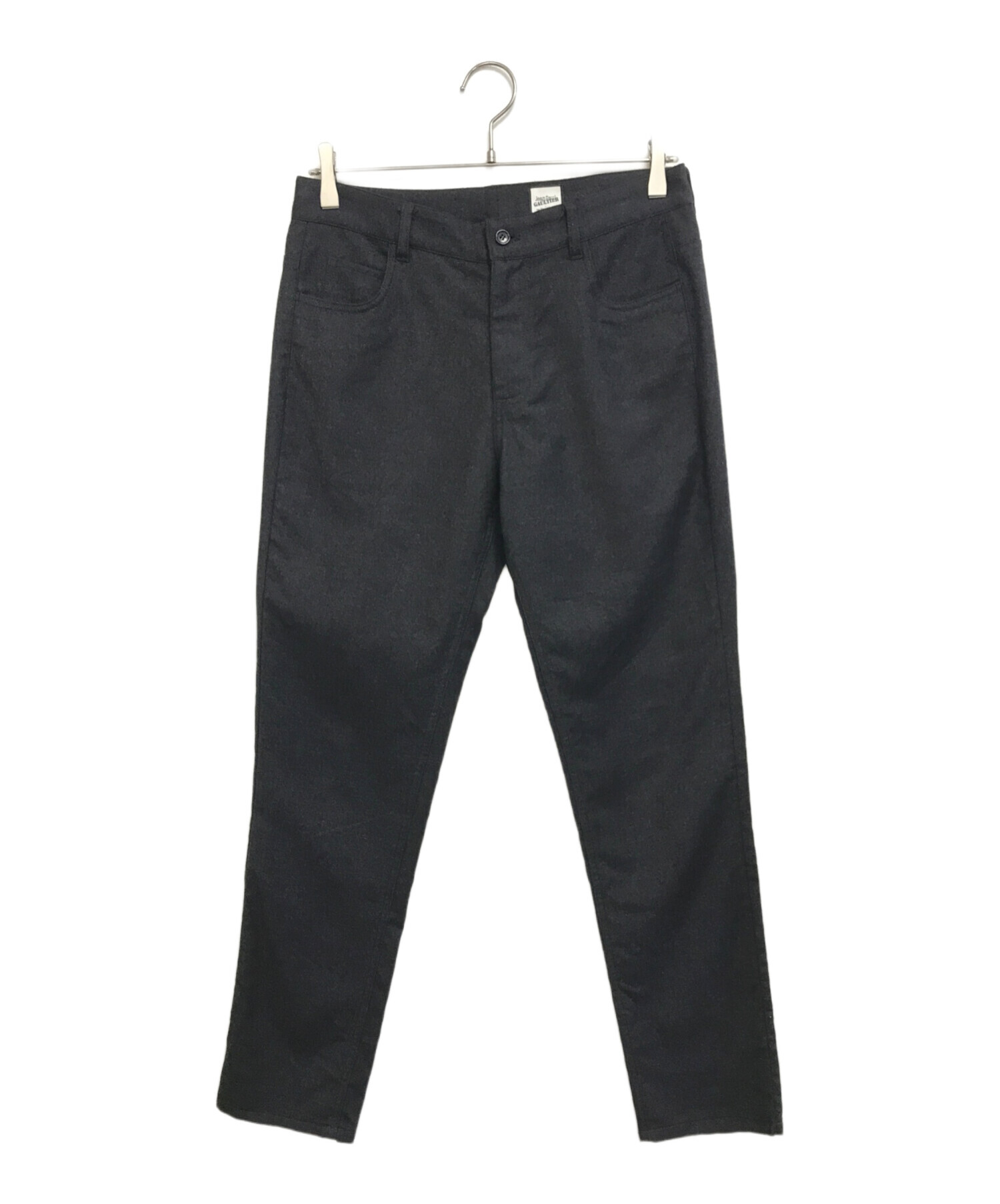 Jean paul gaultierの裾プリーツパンツ　黒・40 ゴルチェ 中古・古着通販】Jean Paul GAULTIER (ジャンポールゴルチェ) ウール