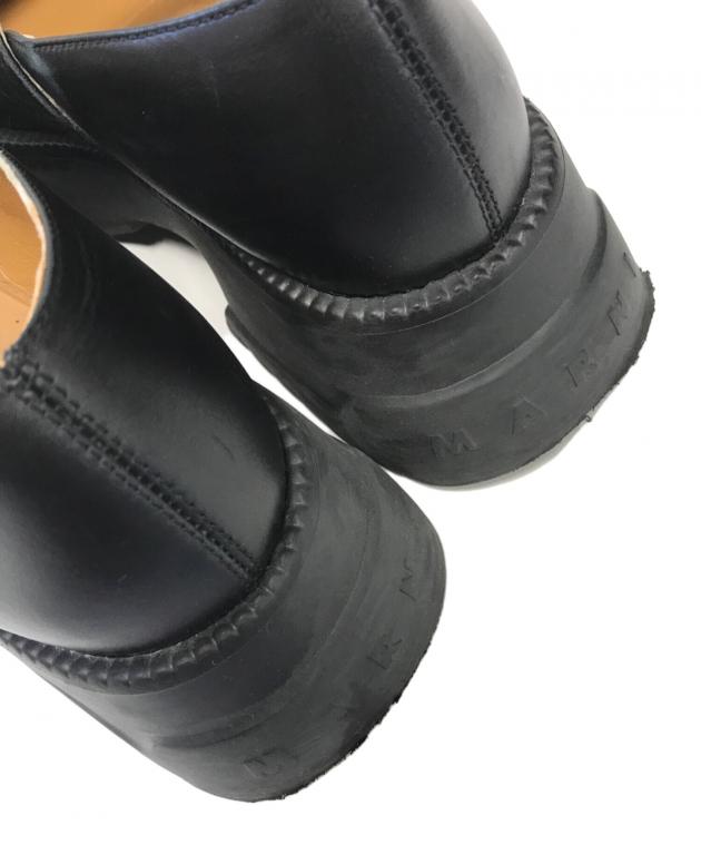 値下げ未使用品ＭＡＲＮＩローファー 中古・古着通販】MARNI (マルニ) 厚底レザーローファー ブラック