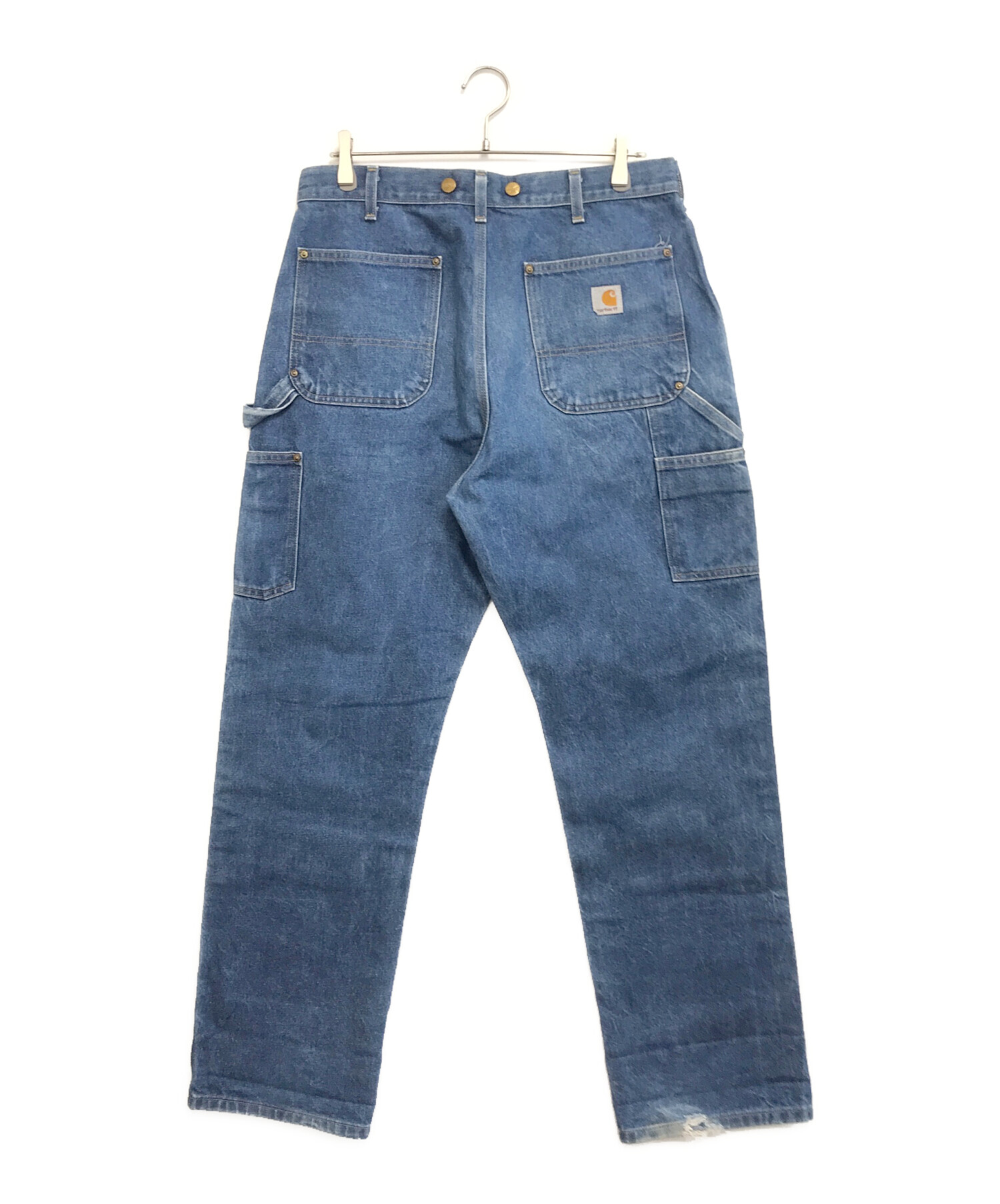 お*さ様 Carhartt　ダブルニー　デニムペインターパンツ　古着　インディゴ 中古・古着通販】CarHartt (カーハート) ダブルニーデニムペインター