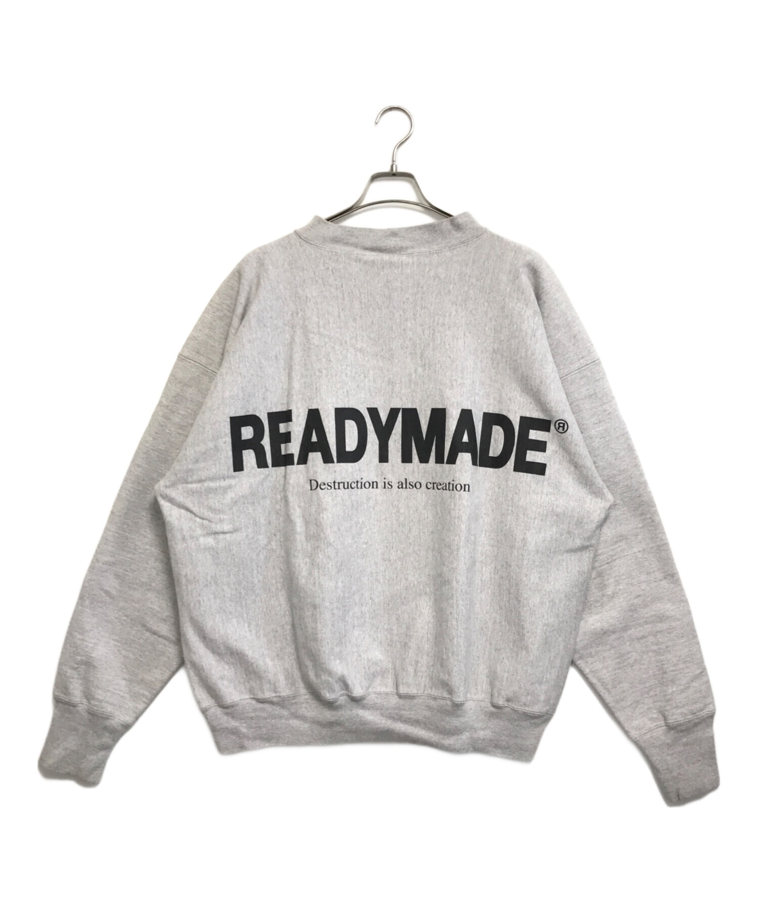 中古・古着通販】READYMADE (レディメイド) M-NECK SWT SMILE グレー 