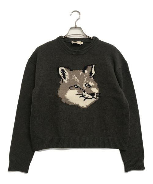【未使用】MAISON KITSUNE ニット 中古・古着通販】maison kitsune (メゾンキツネ) ニット ブラウン