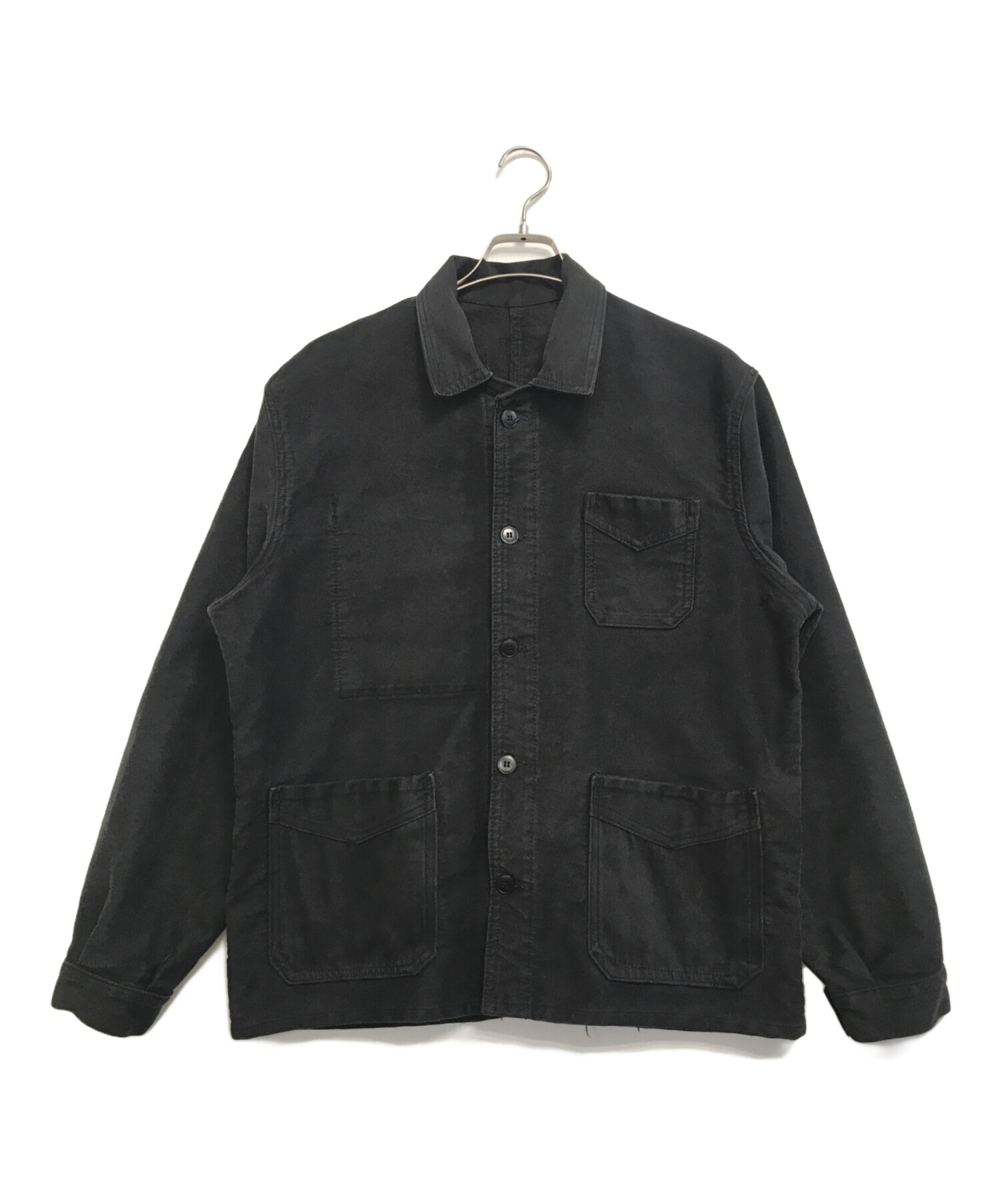 中古・古着通販】USED (ユーズド) ブラックモールスキンジャケット 