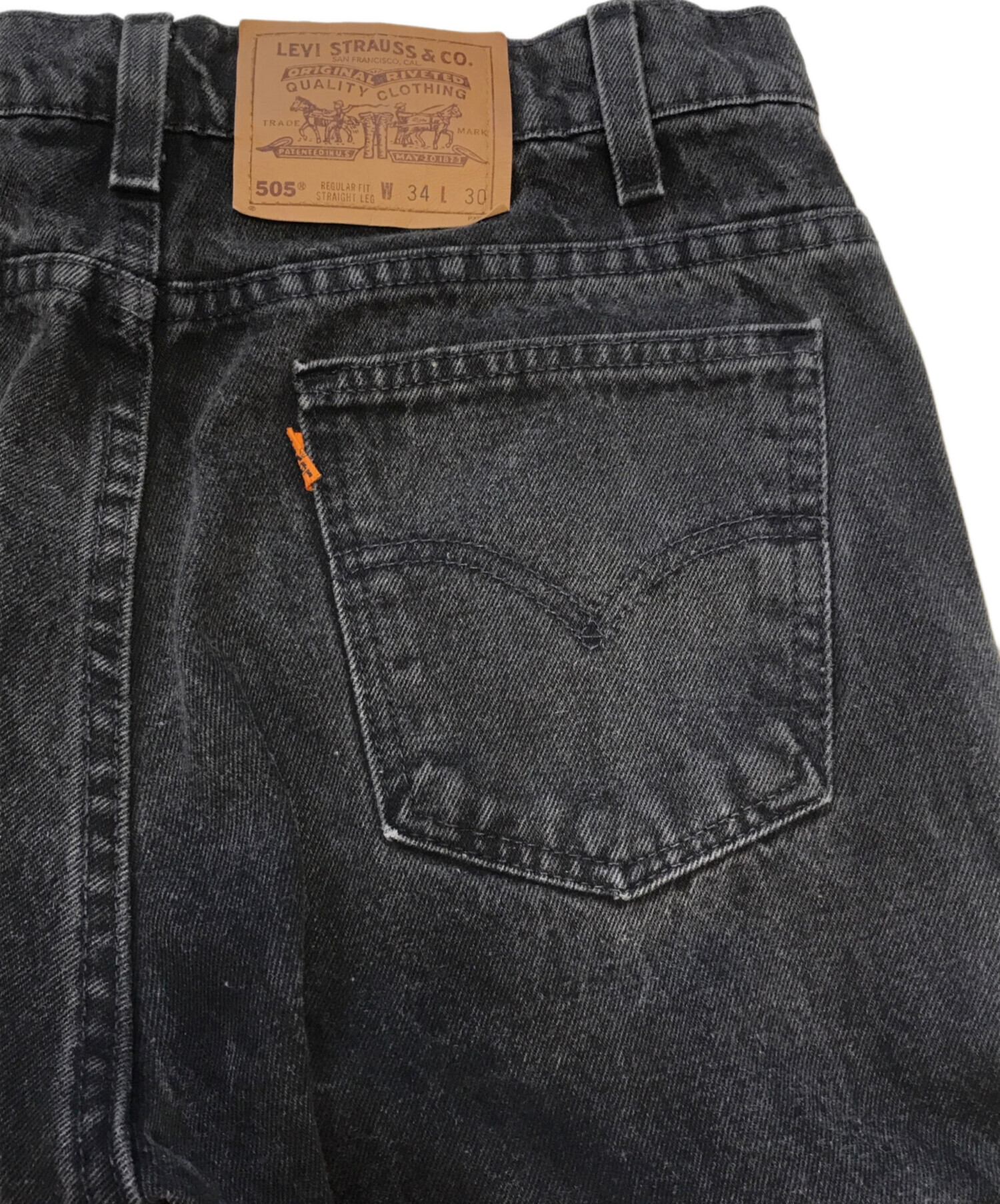 Levi's 505 ブラックデニム　W34 L30 中古・古着通販】LEVI'S (リーバイス) 505後染めブラックデニム