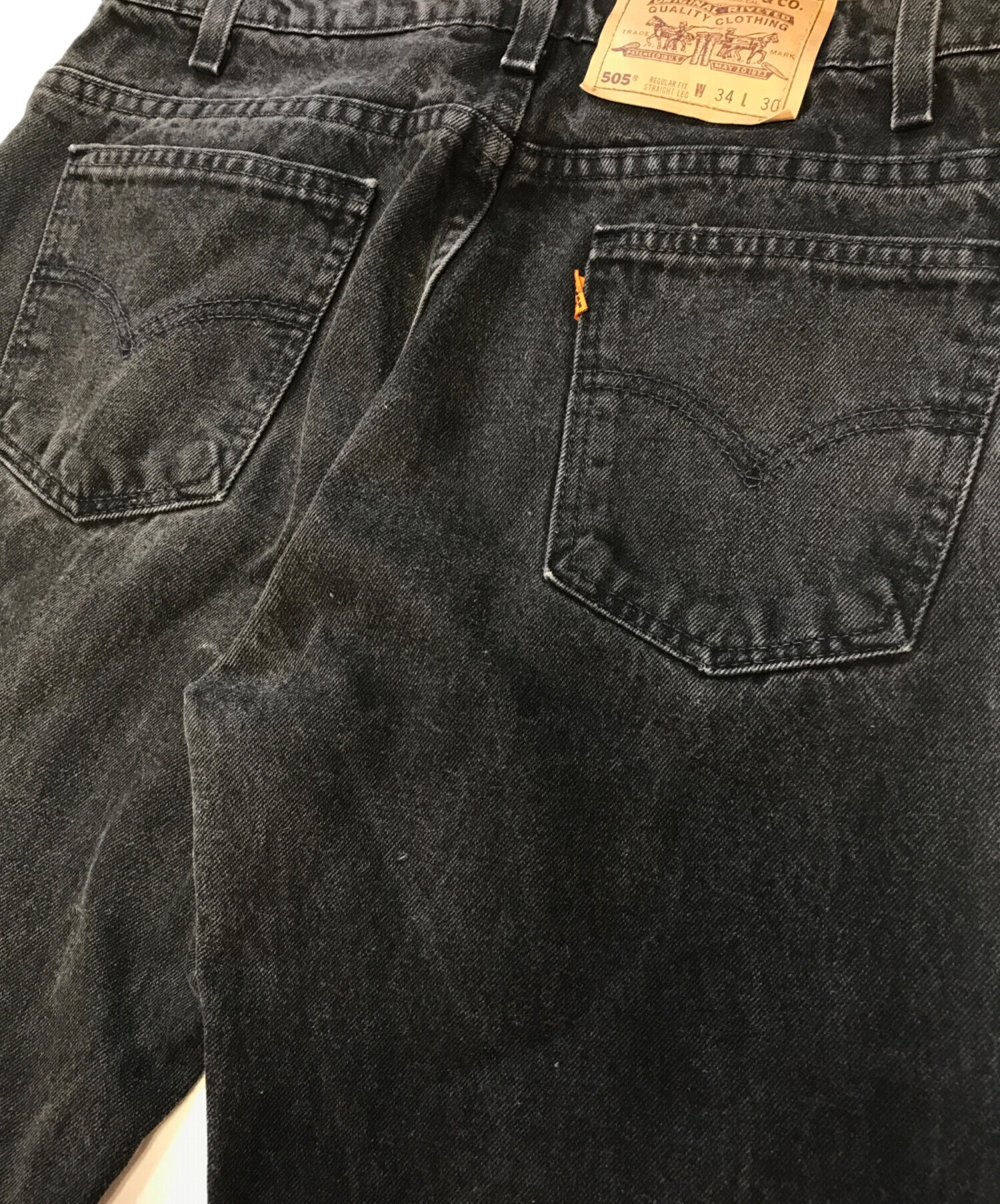 中古・古着通販】LEVI'S (リーバイス) 505後染めブラックデニム