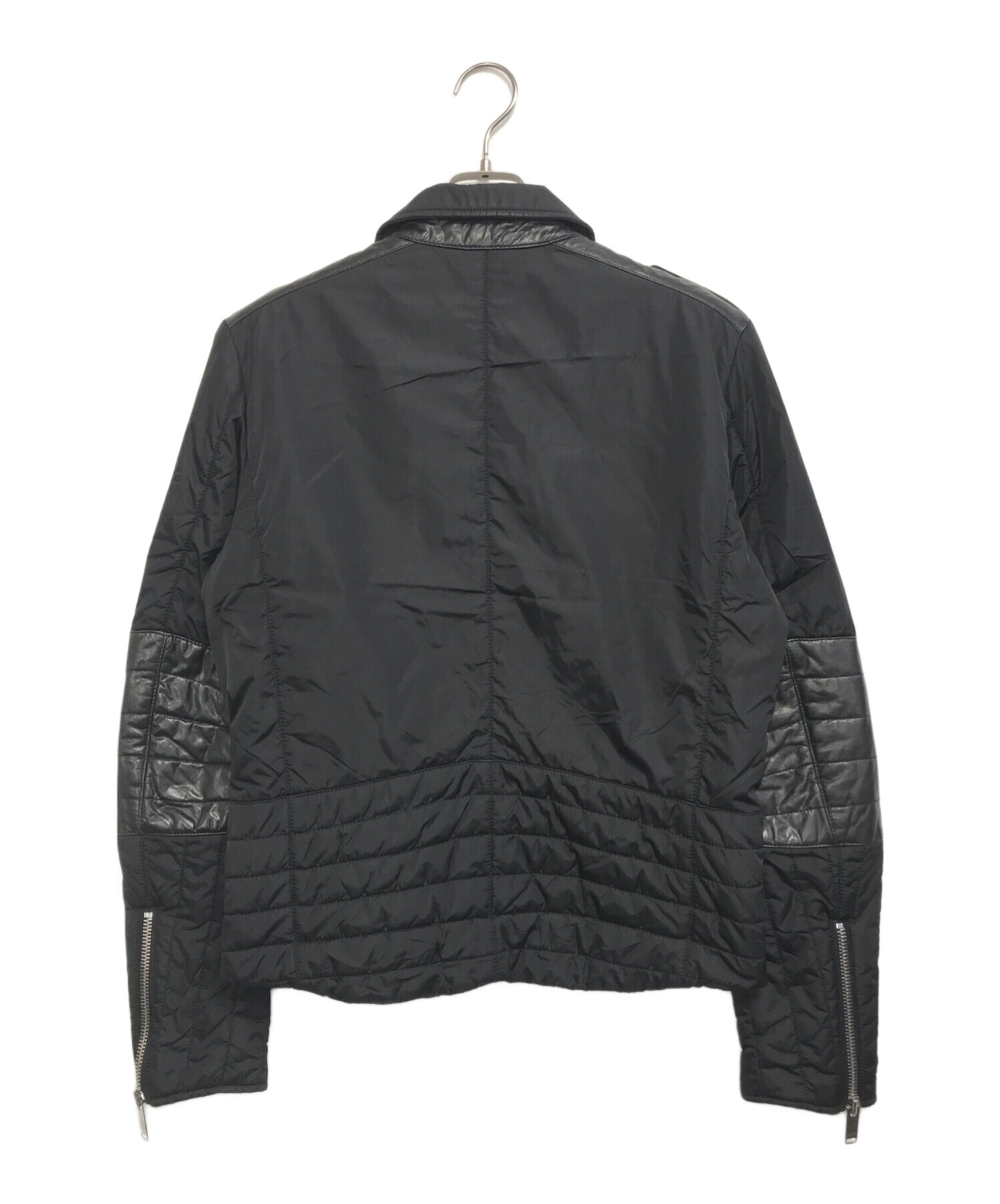 中古・古着通販】GUCCI (グッチ) レザー切替ナイロンジャケット