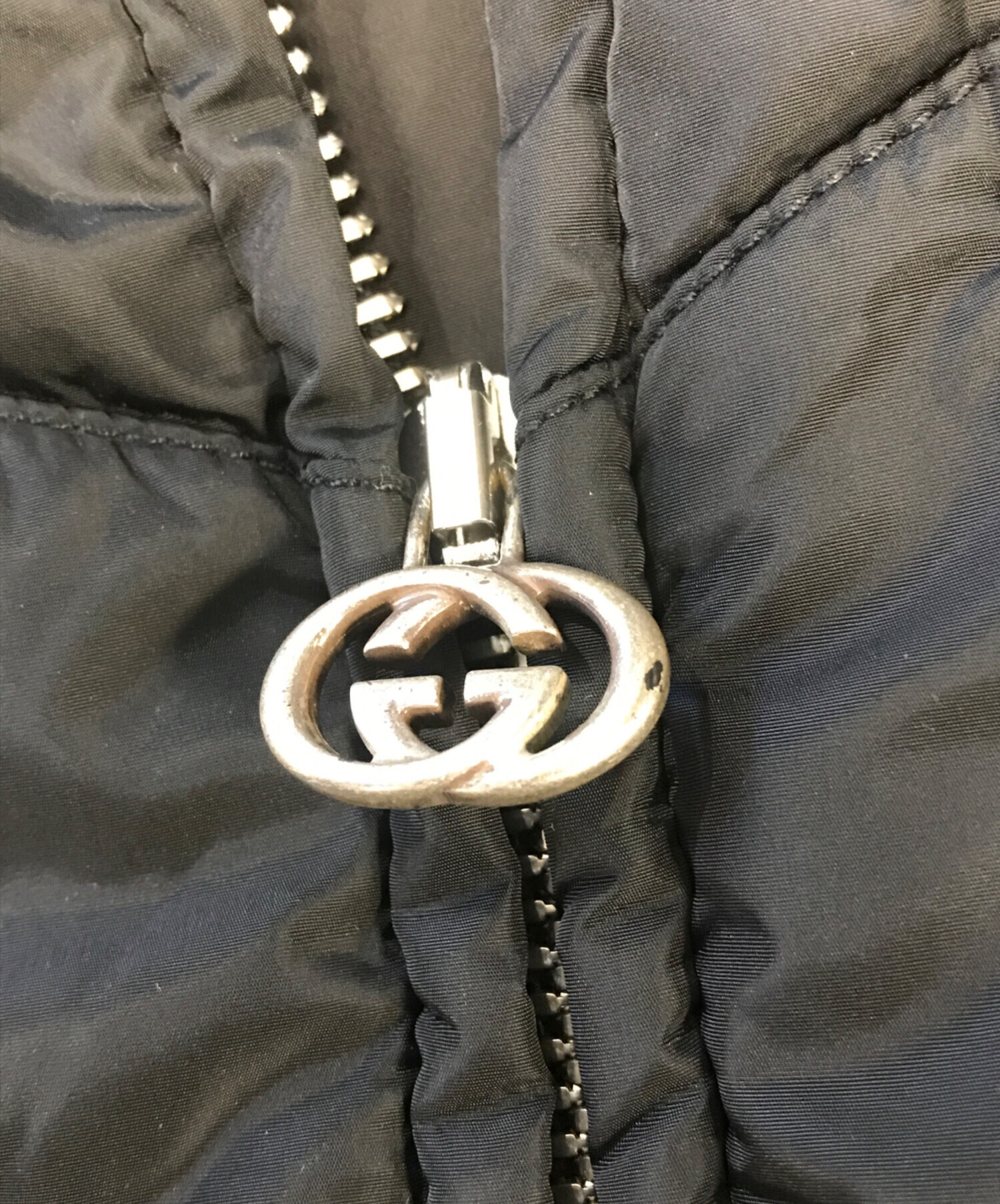 中古・古着通販】GUCCI (グッチ) レザー切替ナイロンジャケット