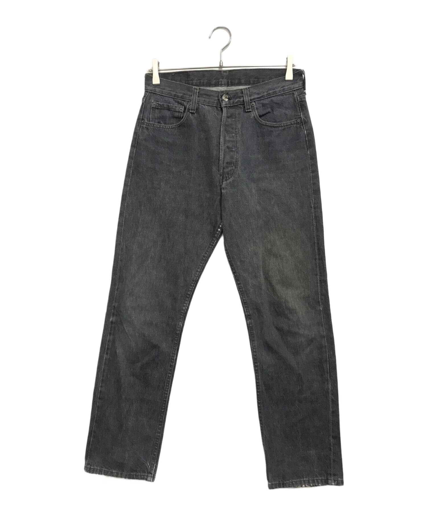 中古・古着通販】LEVI'S (リーバイス) 501先染めブラック デニムパンツ