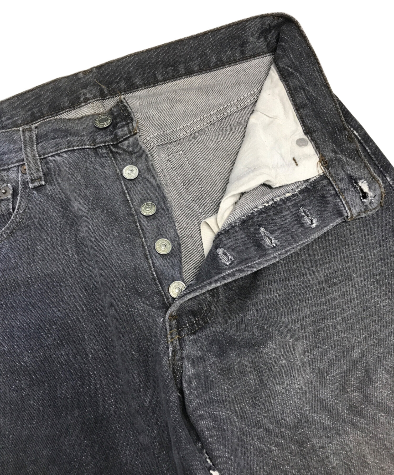 中古・古着通販】LEVI'S (リーバイス) 501先染めブラック デニムパンツ