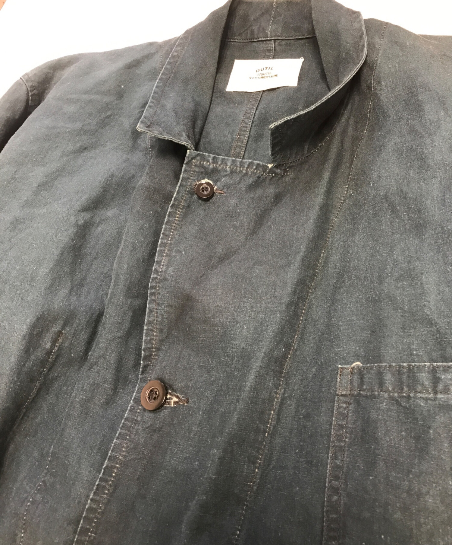 中古・古着通販】OUTIL (ウティ) リネンコート グリーン サイズ:2