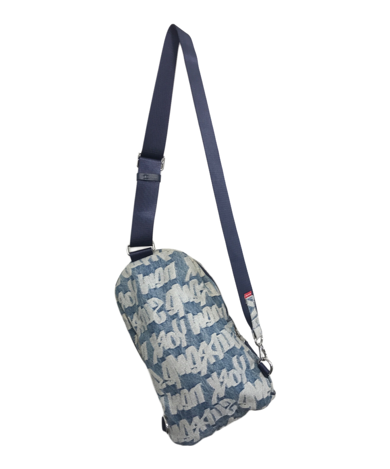バッグ Supreme Fat Tip Jacquard Denim Sling Bag 中古・古着通販】SUPREME (シュプリーム) Fat Tip Jacquard Denim