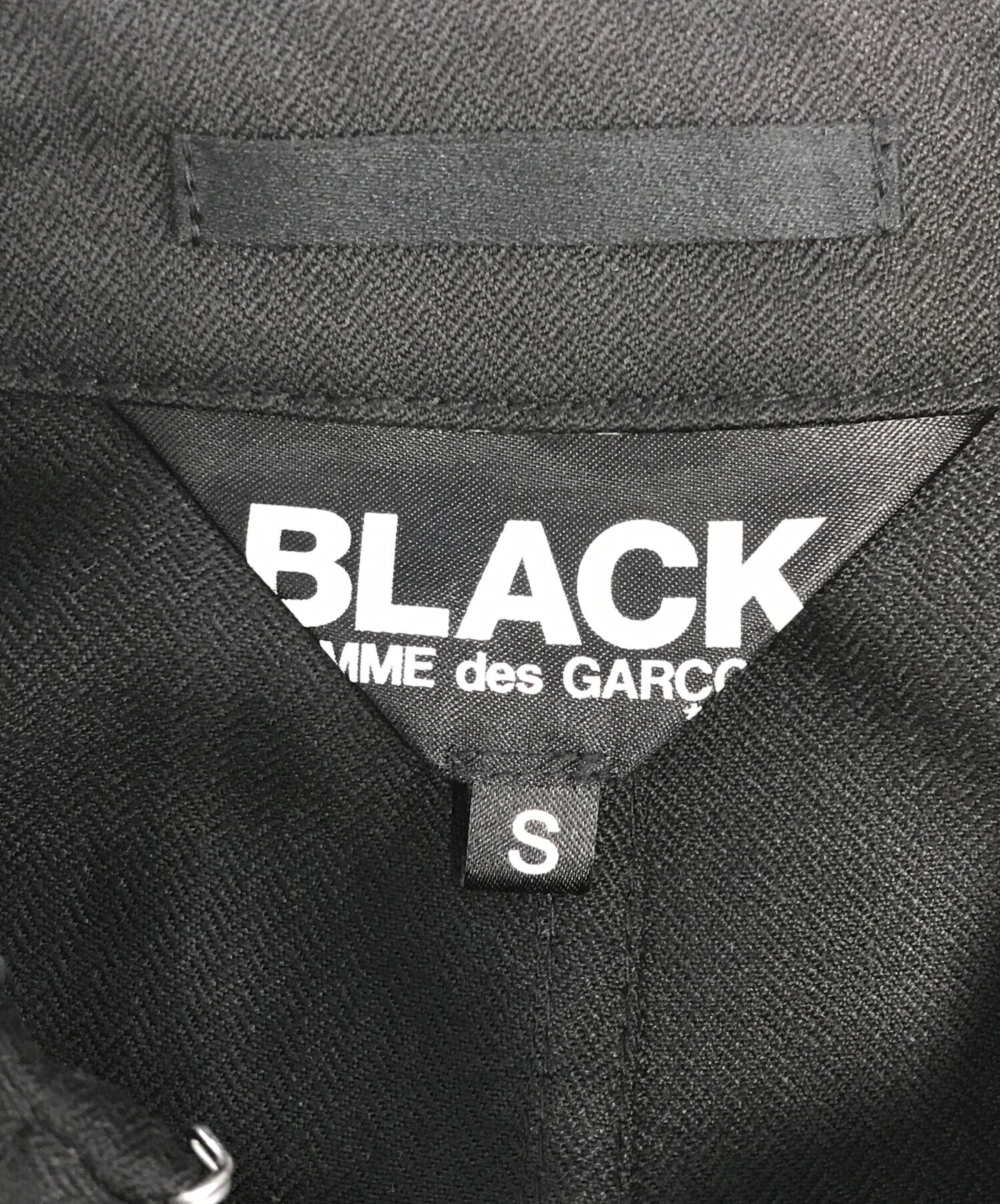 トリコ コムデギャルソン ブラックレザー ダブルブレストジャケット 中古・古着通販】BLACK COMME des GARCONS (ブラックコムデギャルソン