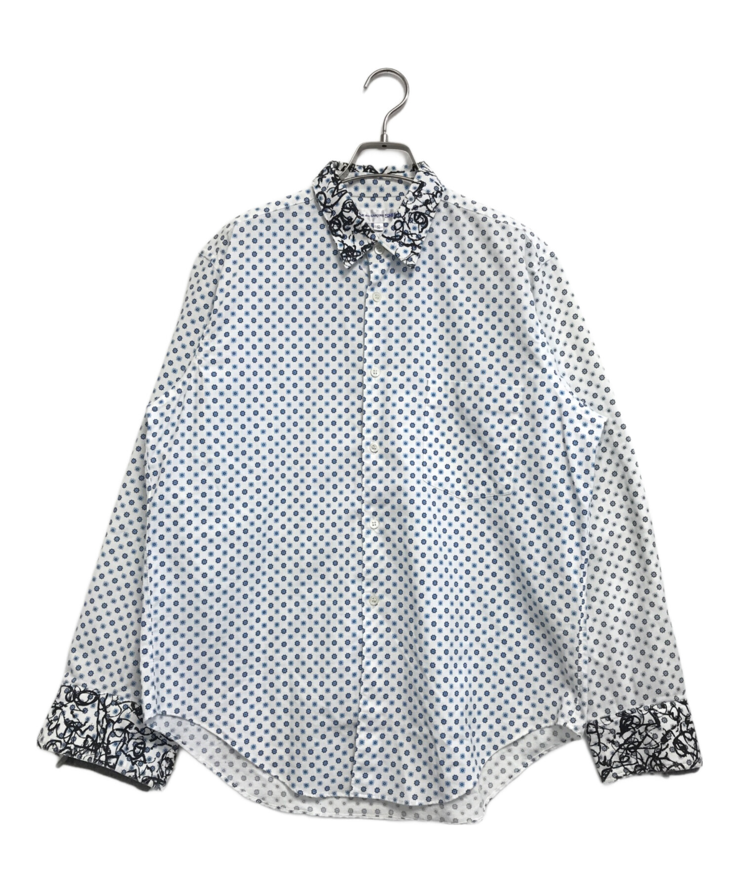 売り出し在庫 COMME des GARÇONS SHIRT 総柄 フルジップ メンズS 