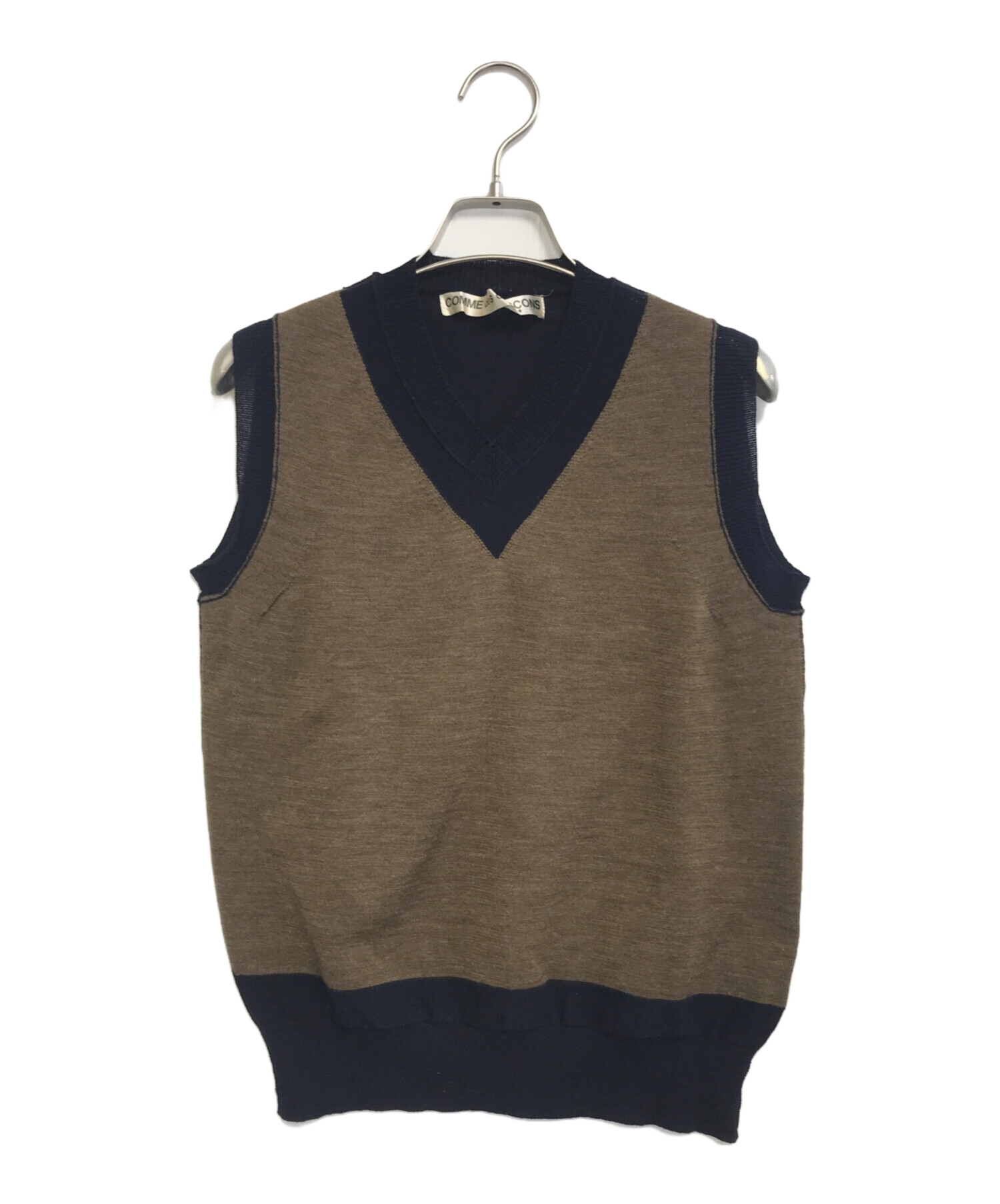 未使用 Mサイズ COMME des GARÇONS tricot ベスト 中古・古着通販】COMME des GARCONS (コムデギャルソン) バイカラー