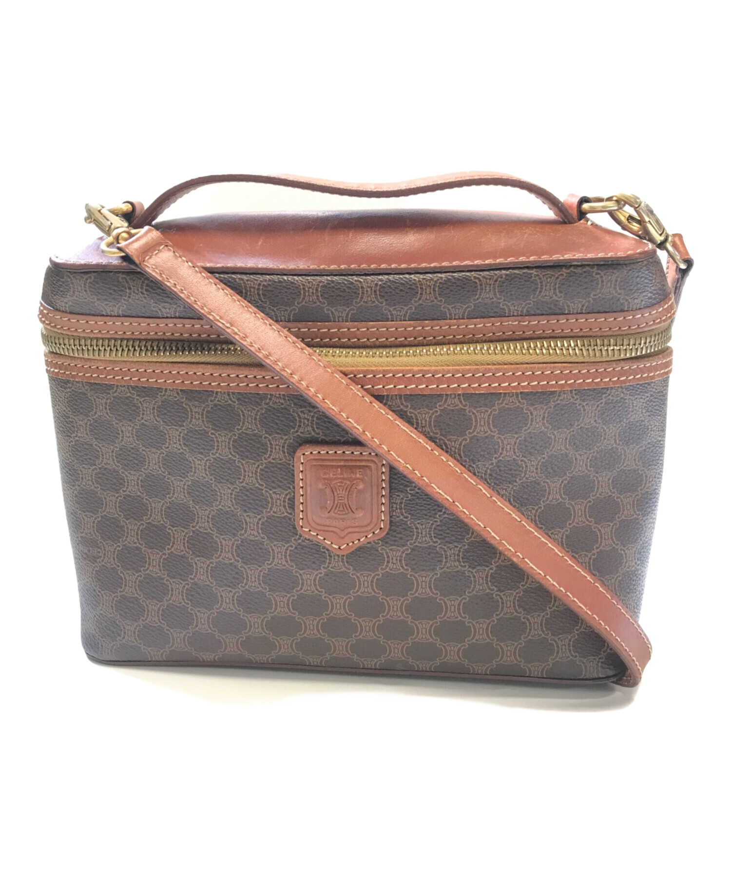 CELINE　バニティバッグ 中古・古着通販】CELINE (セリーヌ) ショルダー付きバニティバッグ