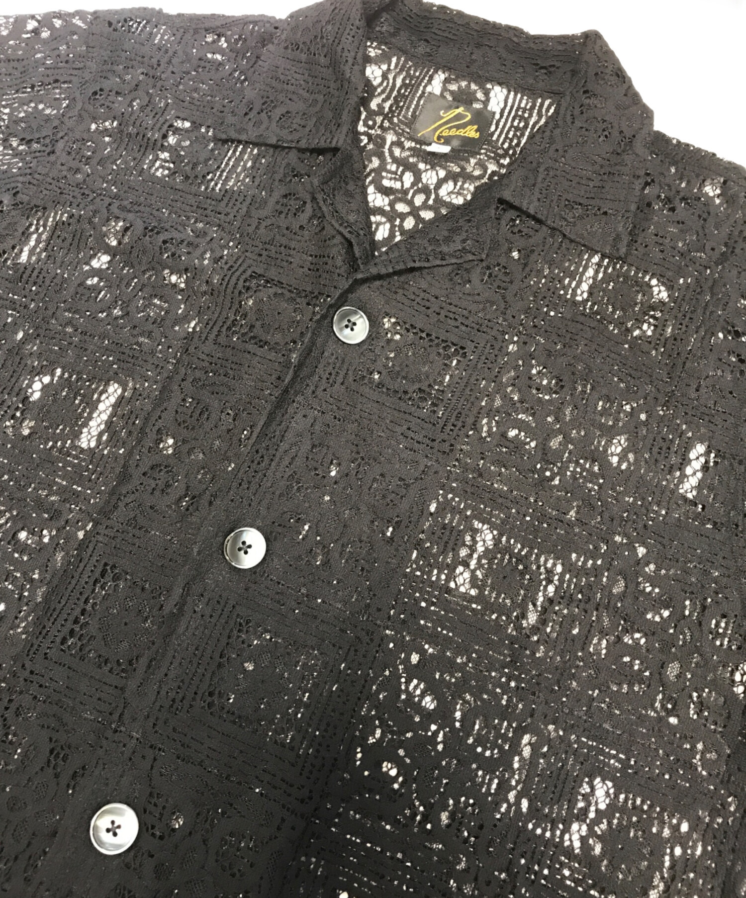 【タイムセール】Needles Mサイズ シアーシャツ 中古・古着通販】Needles (ニードルズ) シアーシャツ ブラック サイズ