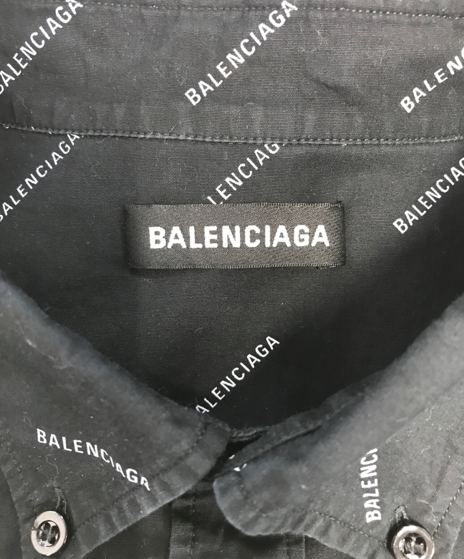 中古・古着通販】BALENCIAGA (バレンシアガ) オールオーバーロゴシャツ