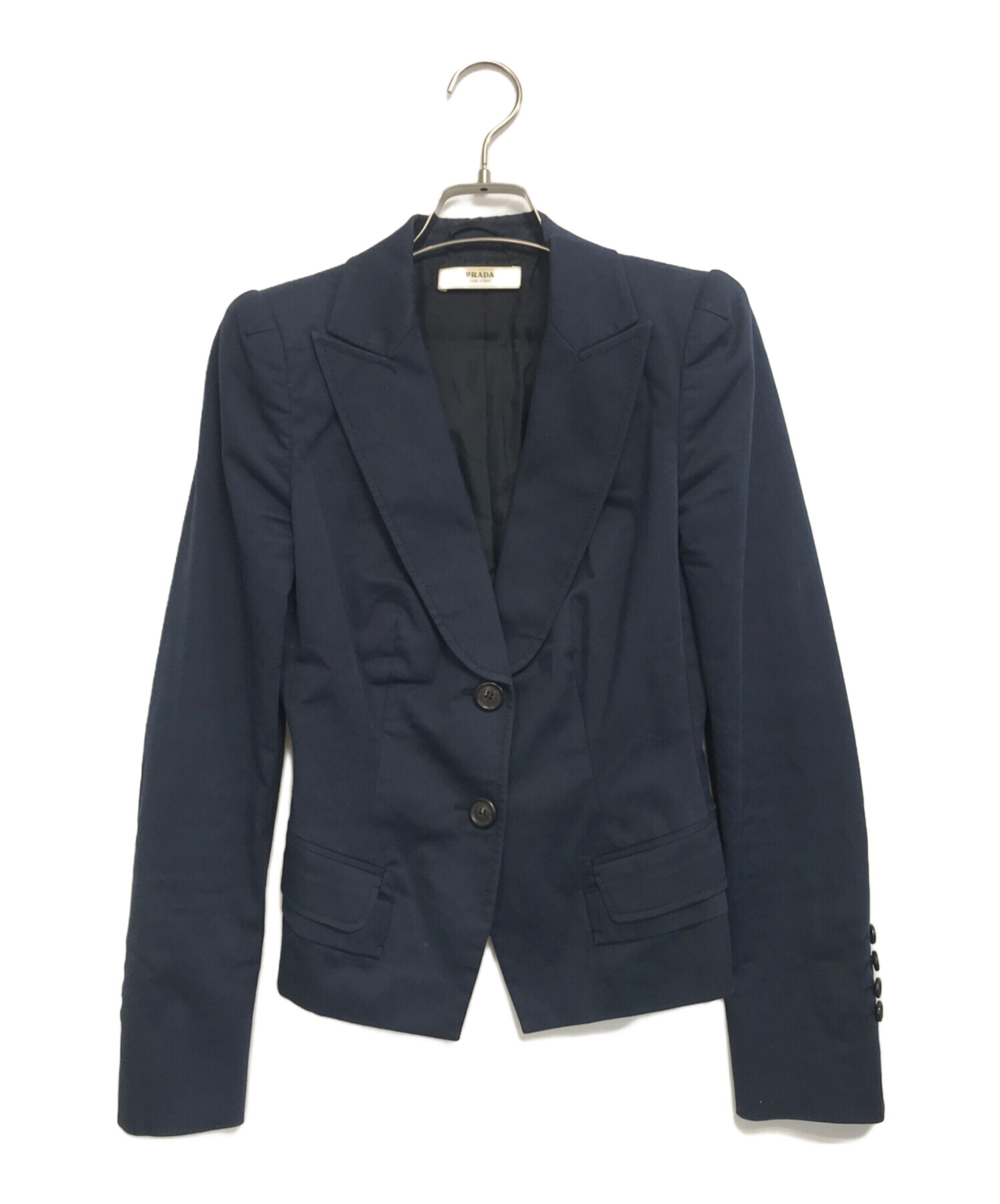 中古・古着通販】PRADA (プラダ) 2Bテーラードジャケット ネイビー